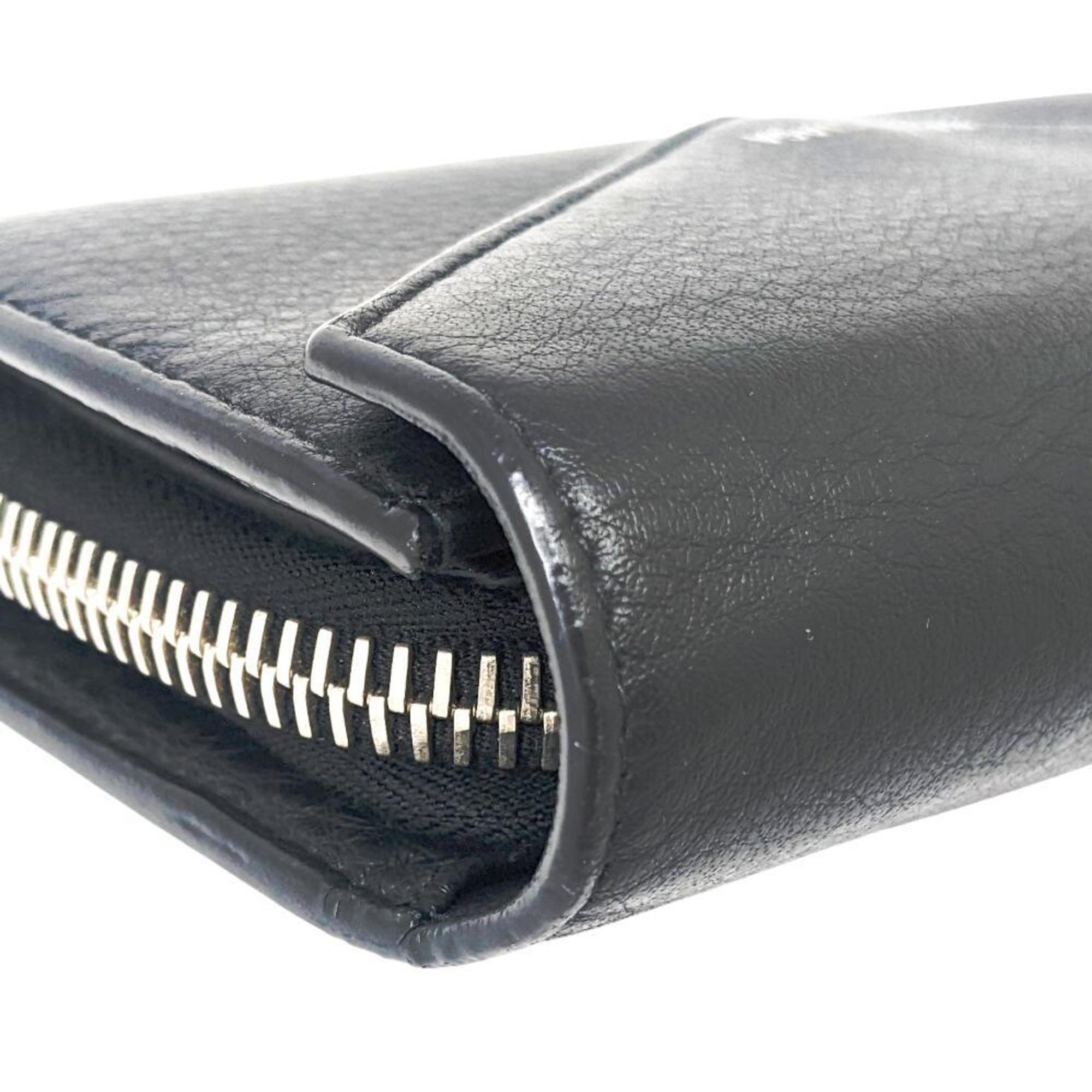 Balenciaga Black Leather Long Wallet (Bi-Fold) (Pre-Owned)