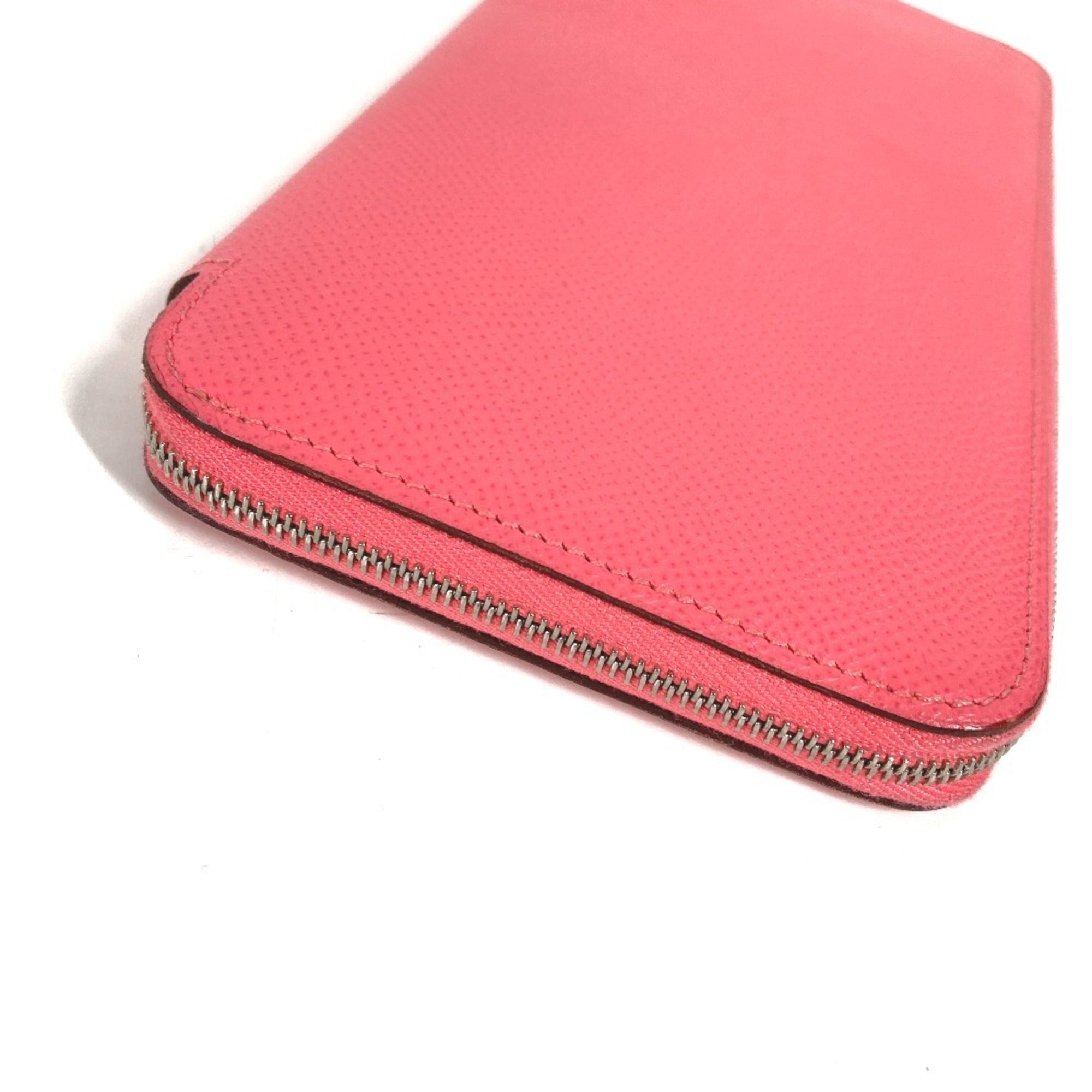 Hermes Silk'in Pink Epsom Leather Long Wallet (Bi-Fold) (Pre-Owned)