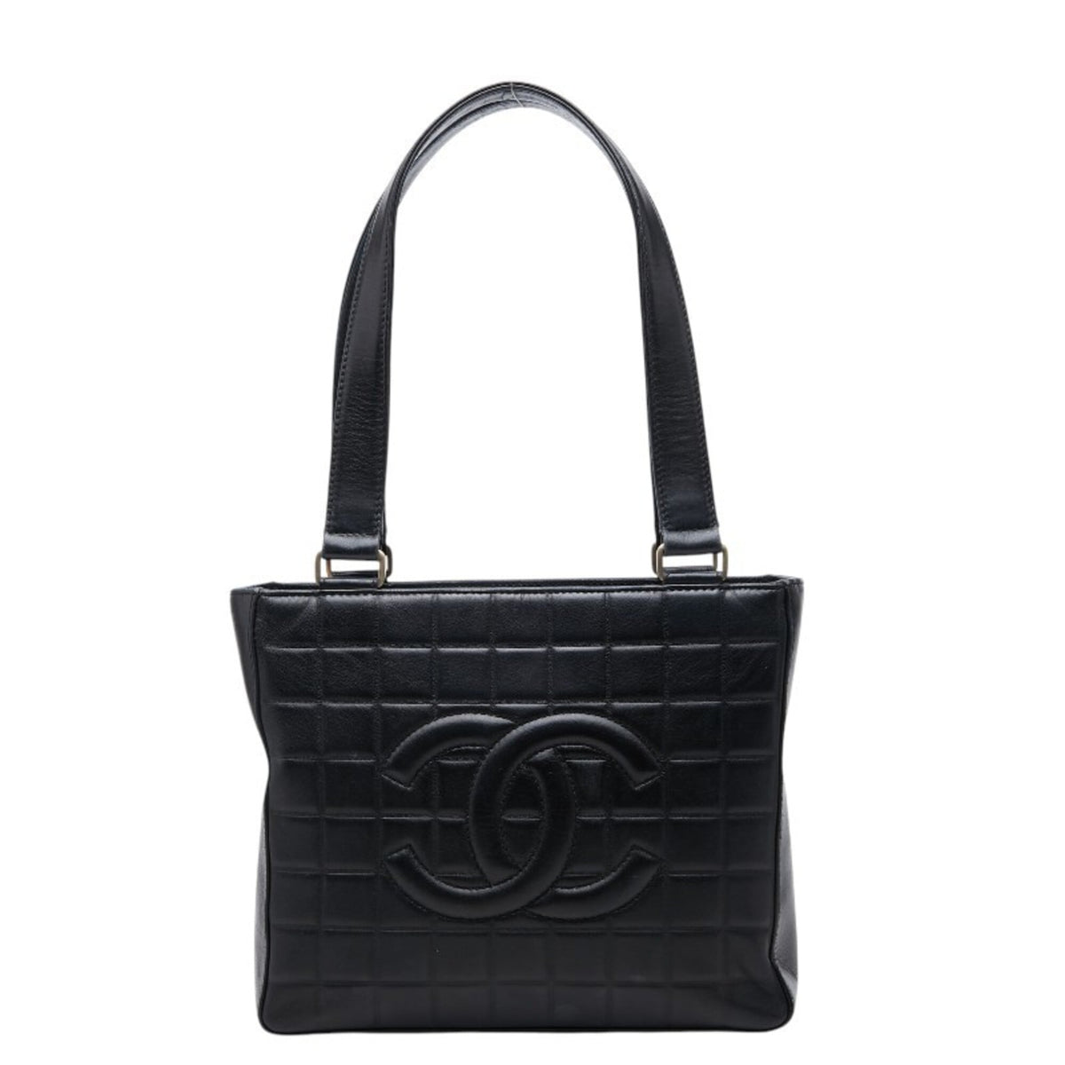 Chanel Black Leather Shoulder Bag Tote Bag (Pre-Owned)