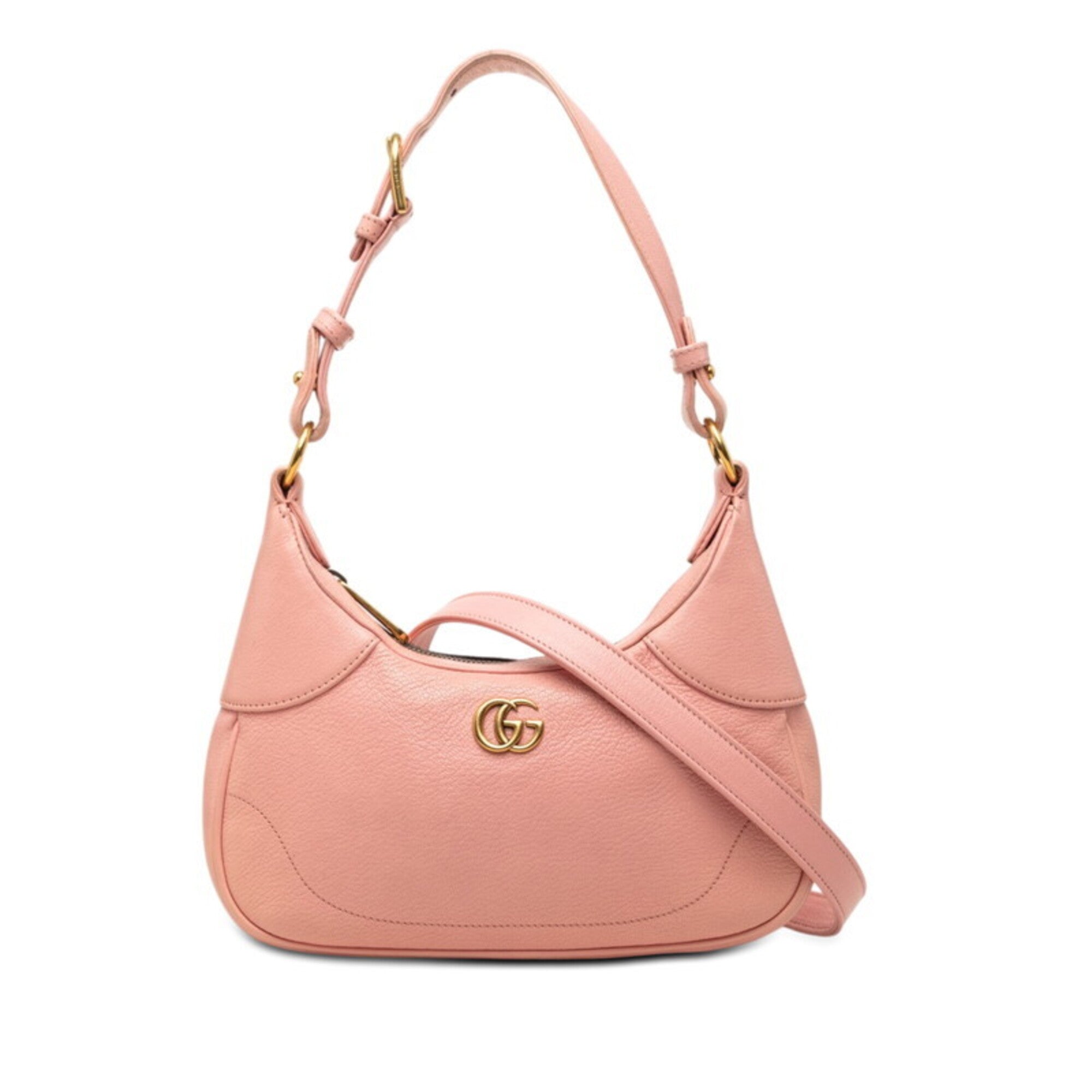 Gucci Pink Leather Handbag Shoulder Bag (Pre-Owned)