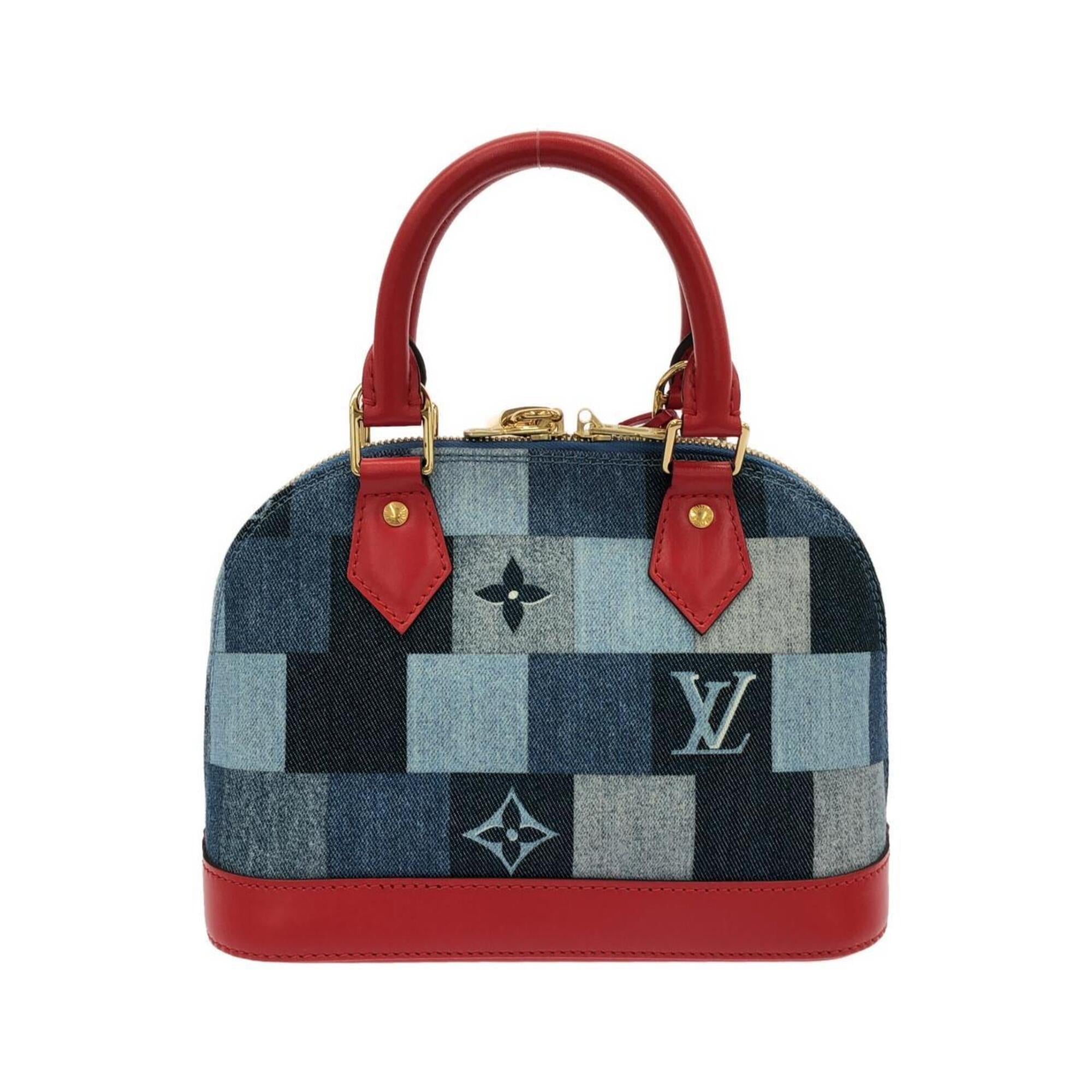 Louis Vuitton Rouge Denim Handbag (Pre-Owned)
