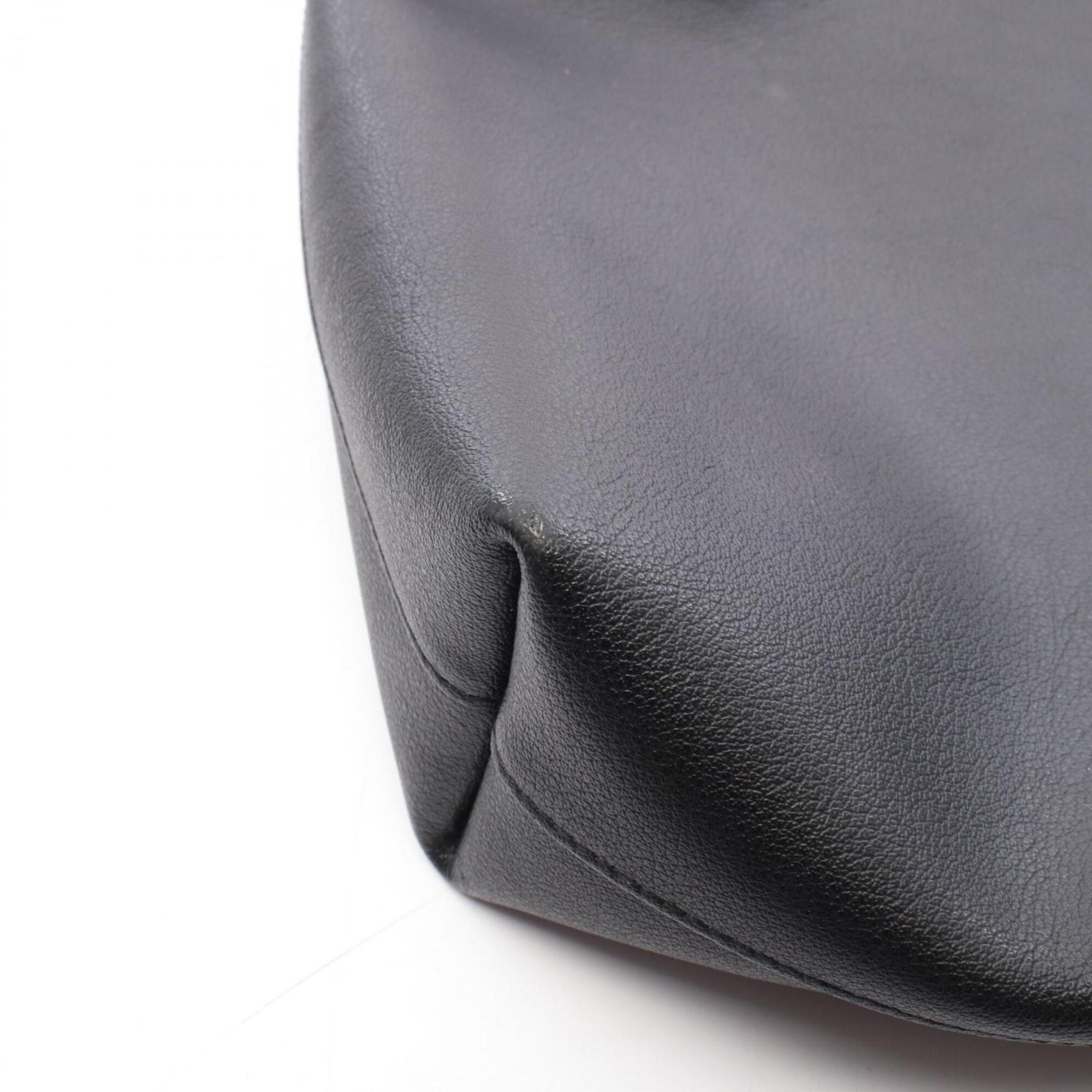 Saint Laurent Black Leather Handbag Tote Bag (Pre-Owned)