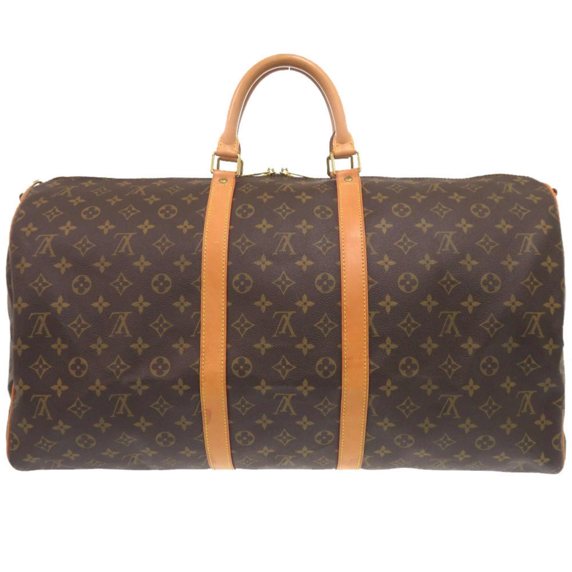 Louis Vuitton Brown Monogram Canvas Boston Bag (Pre-Owned)
