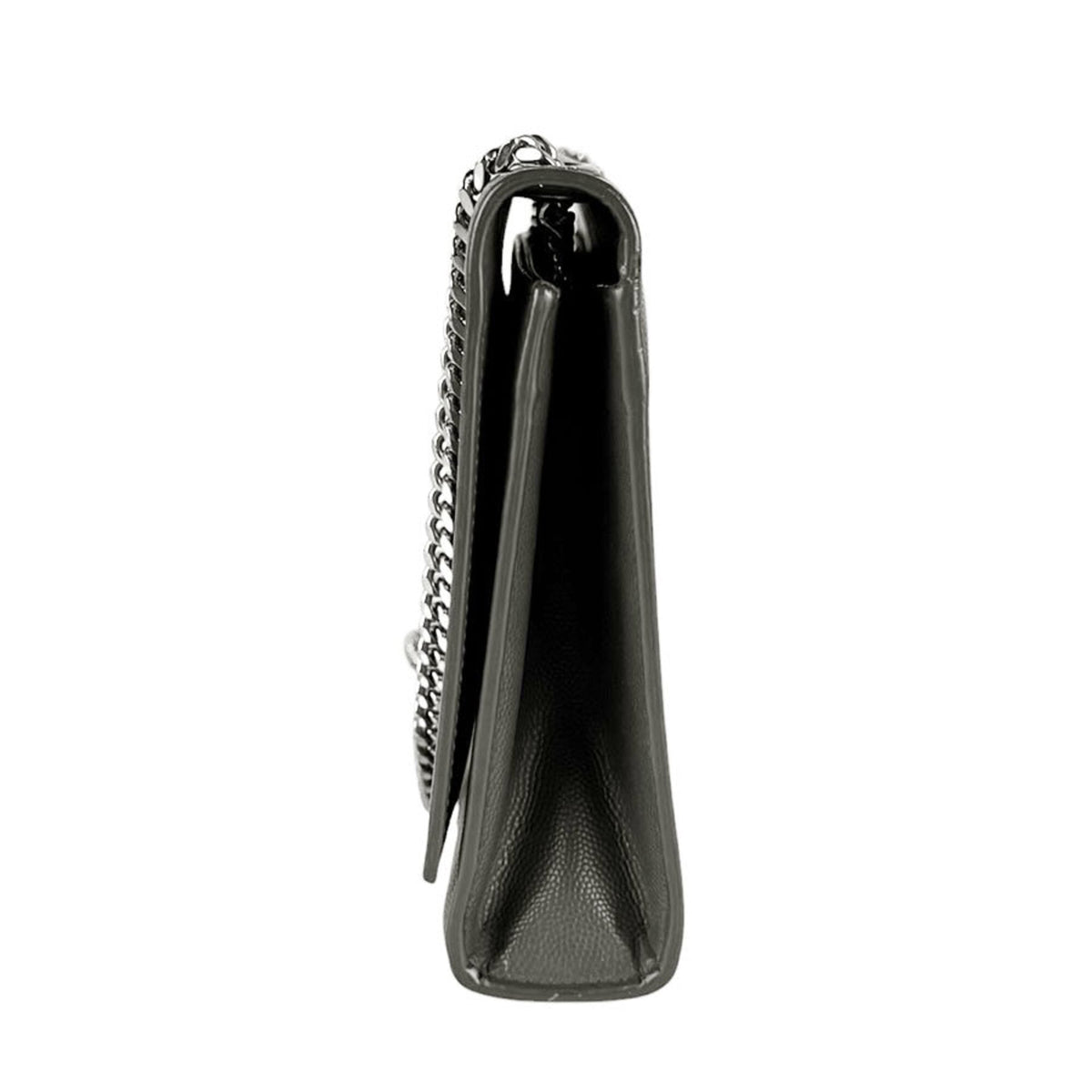 Saint Laurent Gray Leather Shoulder Bag (Pre-Owned)