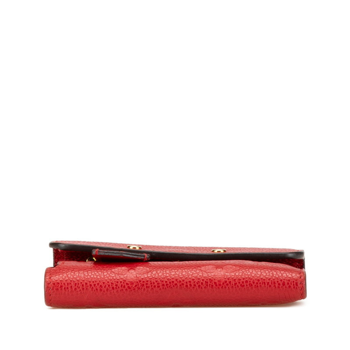 Louis Vuitton Cerise Red Color Leather Wallet (Tri-Fold) (Pre-Owned)