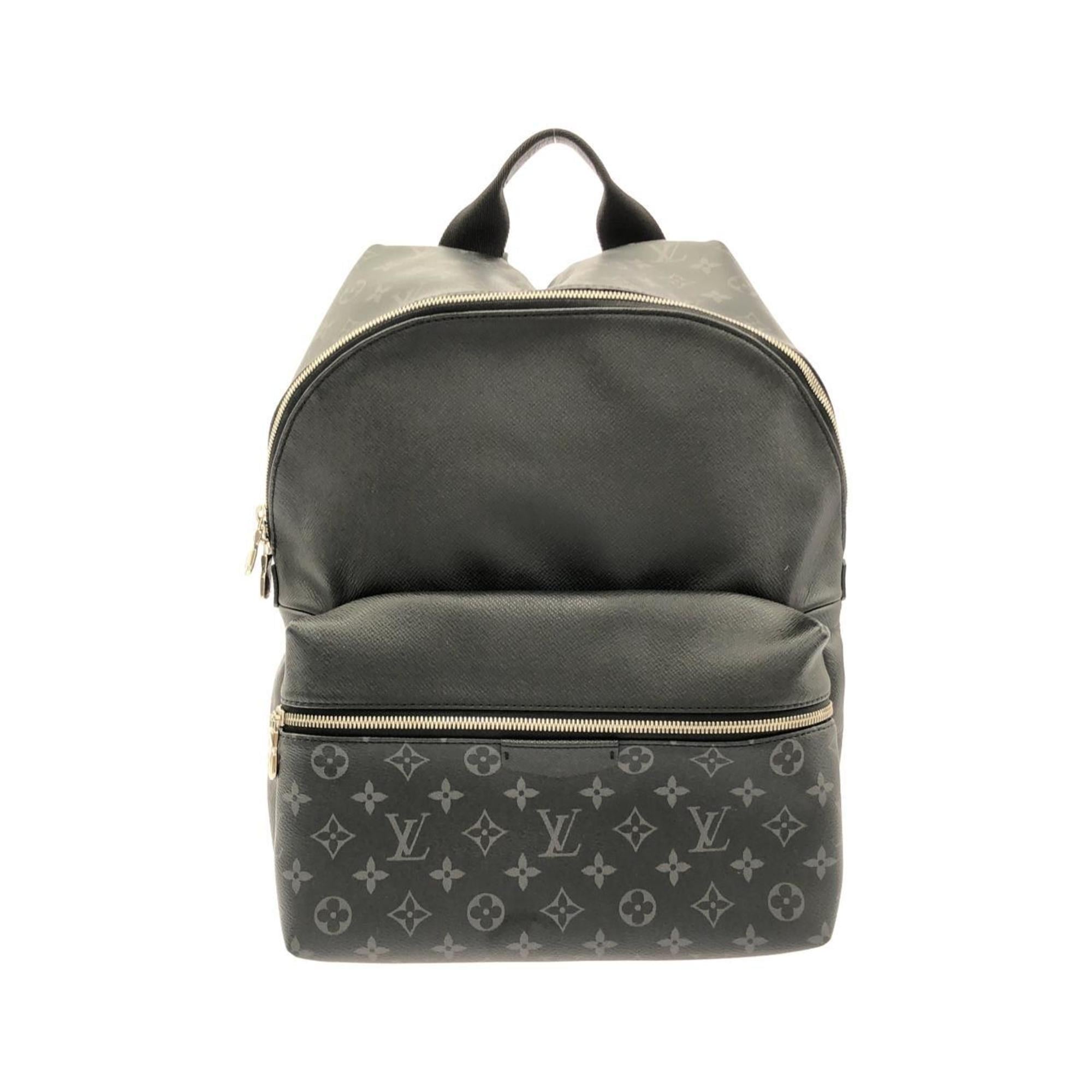 Louis Vuitton Taigarama Black Coated Canvas Leather Backpack (Pre-Owned)