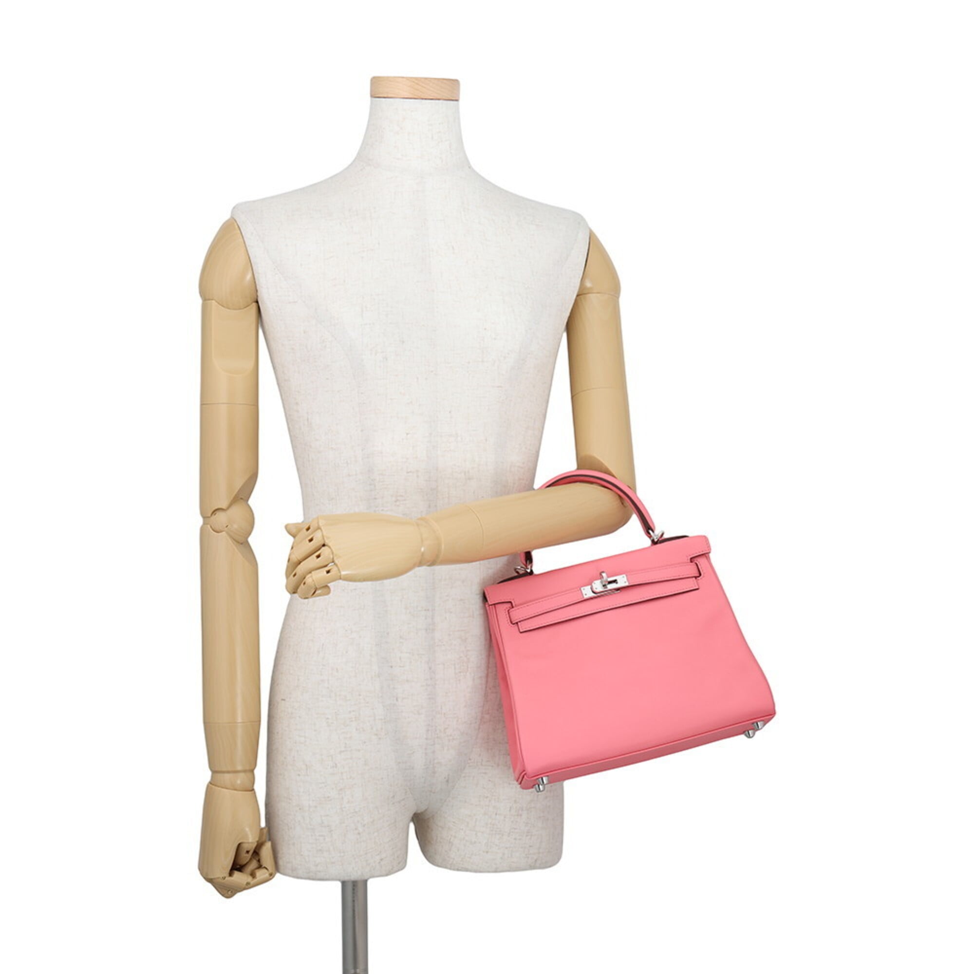 Hermes Kelly Rose Azalee Swift Leather Handbag (Pre-Owned)