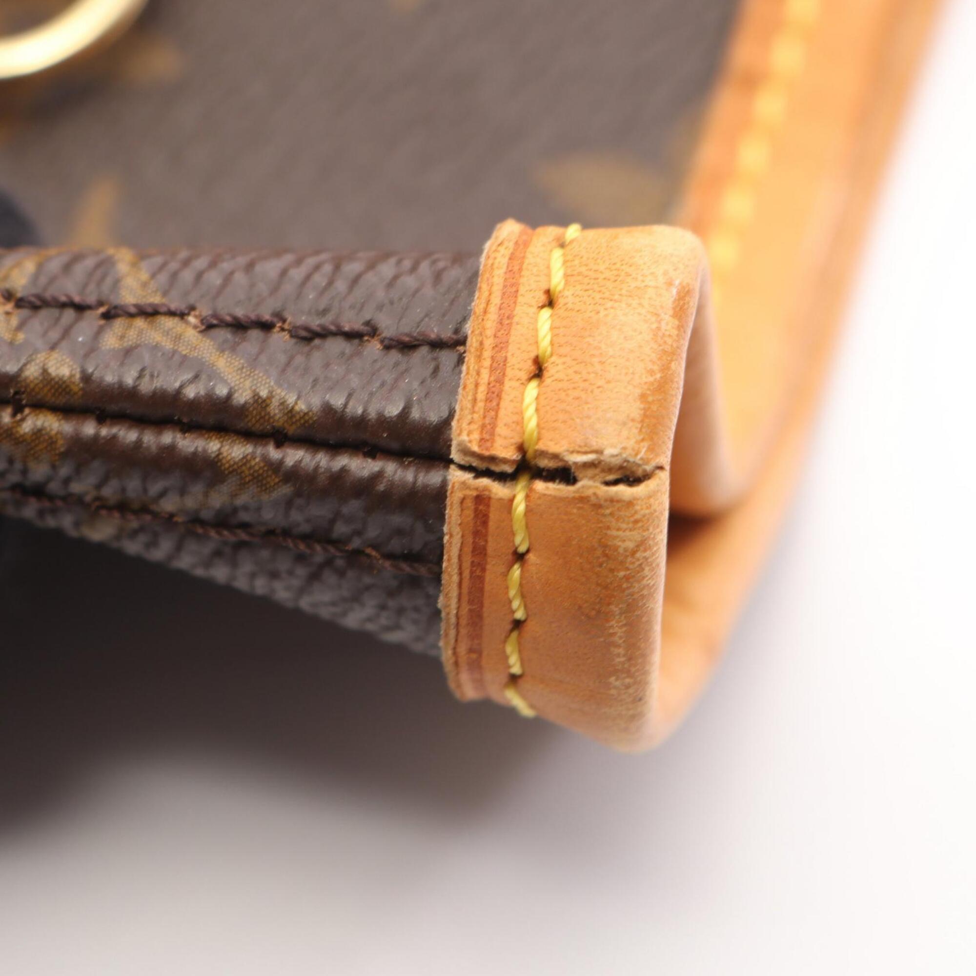 Louis Vuitton Brown Coated Canvas Leather Handbag Tote Bag (Pre-Owned)