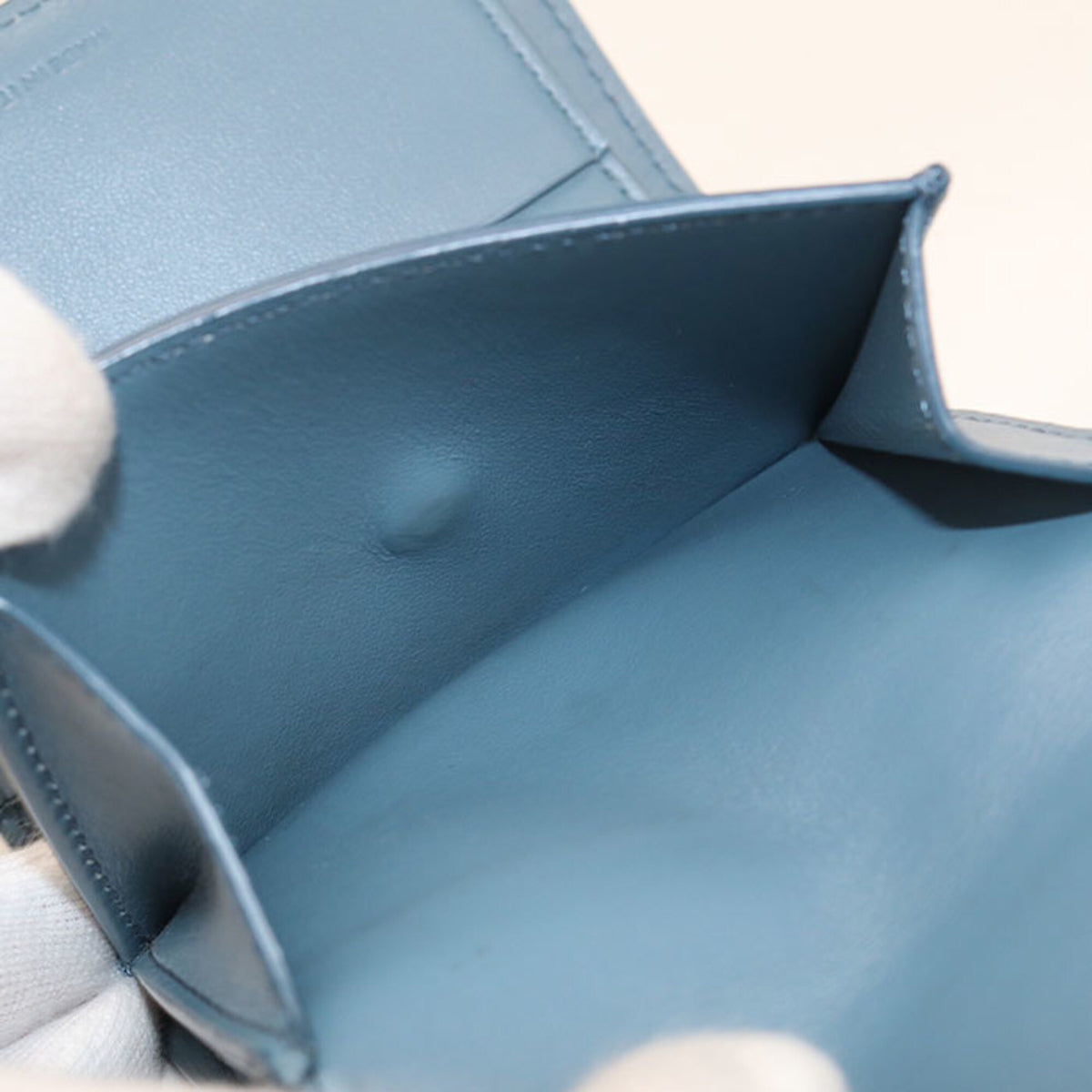 Celine Blue Leather Wallet (Bi-Fold) (Pre-Owned)