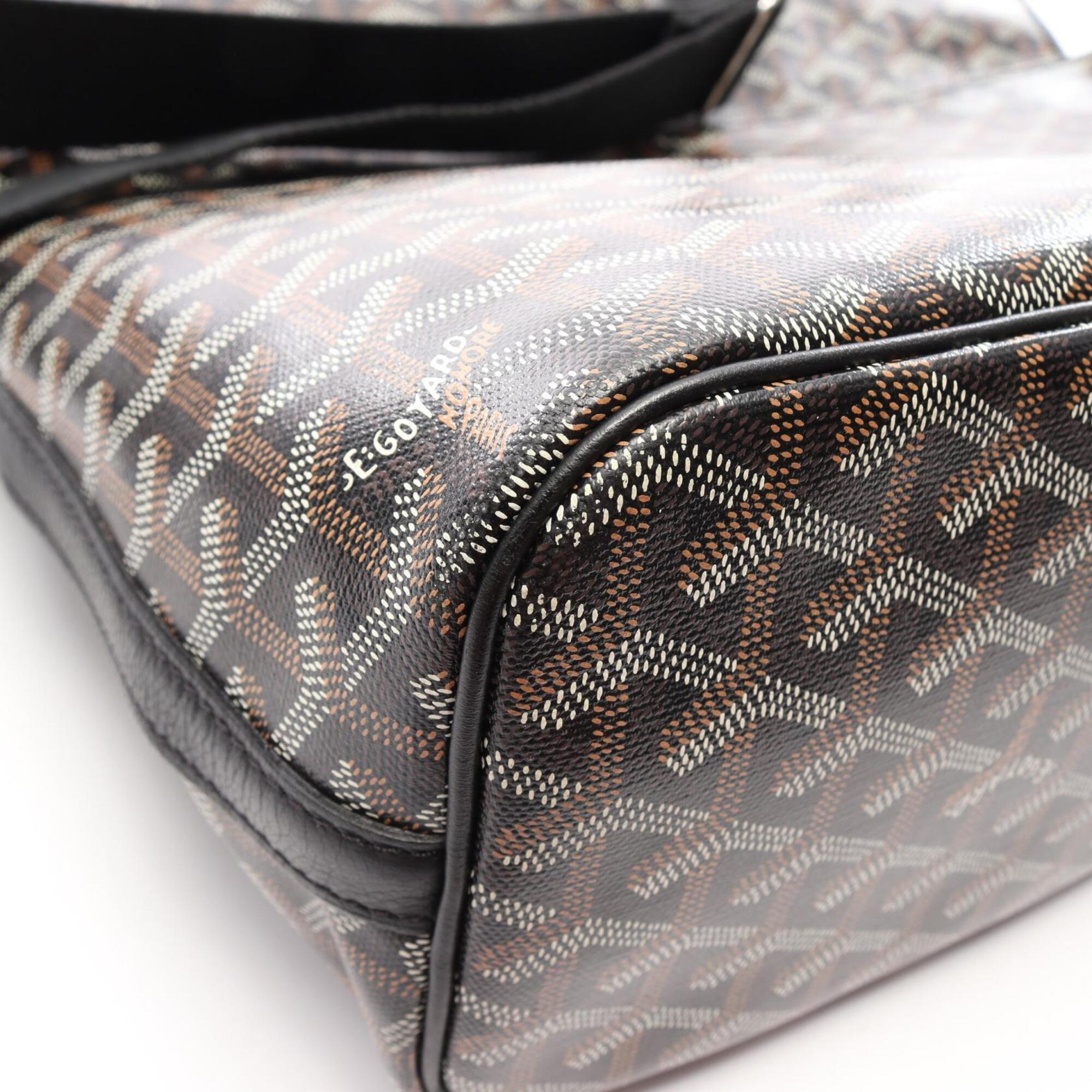Goyard Black Multi-Color Coated Canvas Pvc Leather Handbag Shoulder Bag (Pre-Owned)