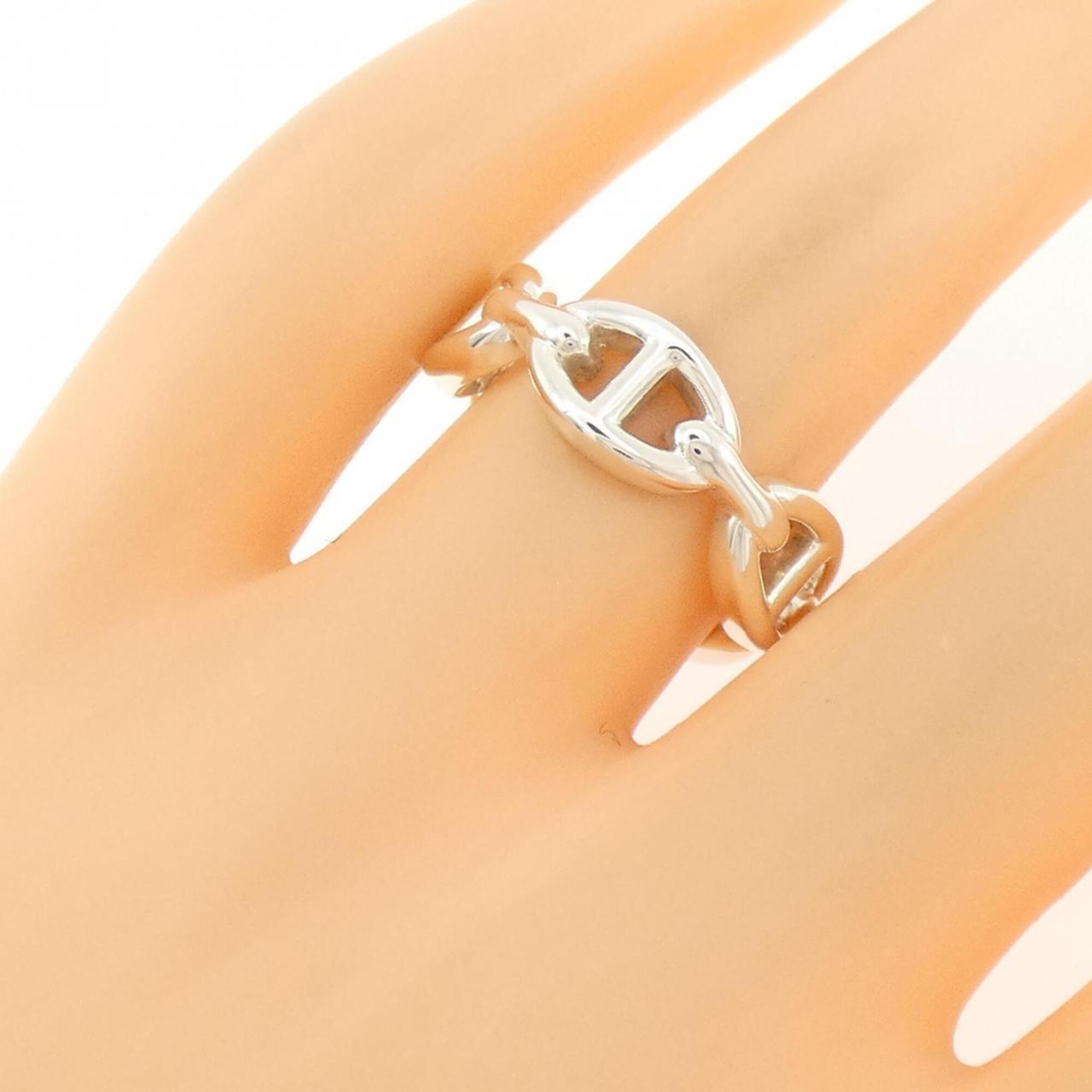 Hermes Silver 925 Band Ring (Pre-Owned)