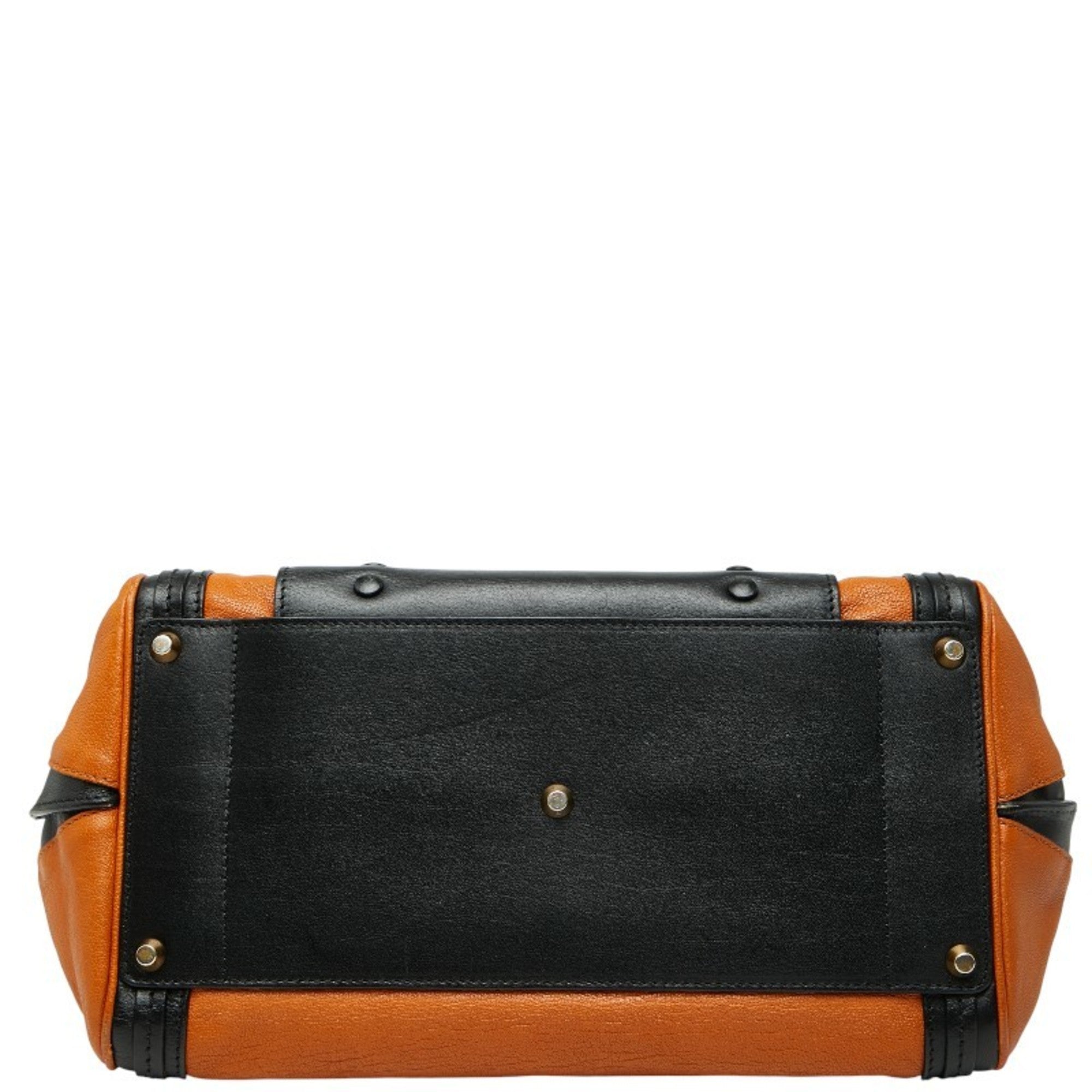 Chloé Black Brown Leather Shoulder Bag Tote Bag (Pre-Owned)