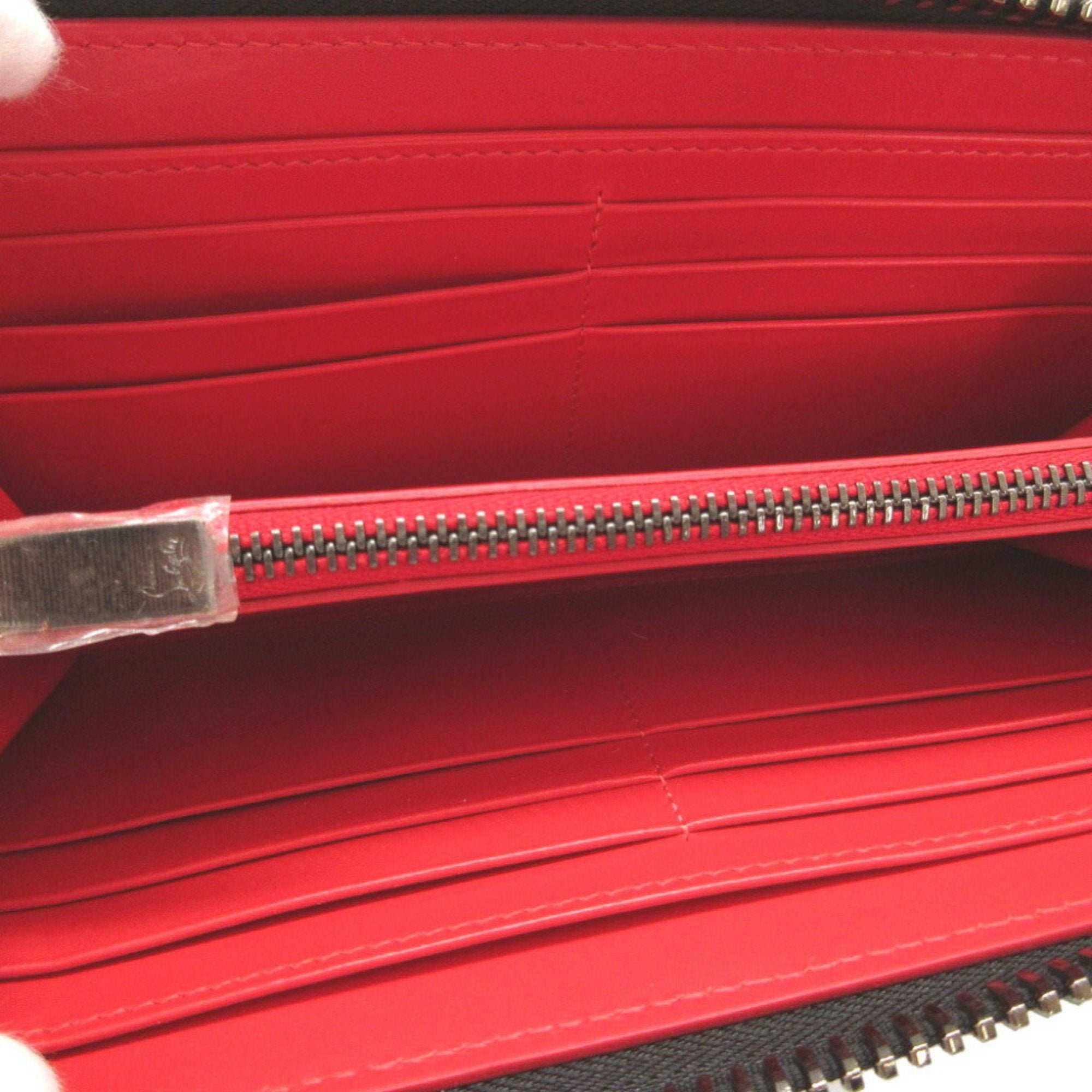 Christian Louboutin Black Leather Long Wallet (Bi-Fold) (Pre-Owned)