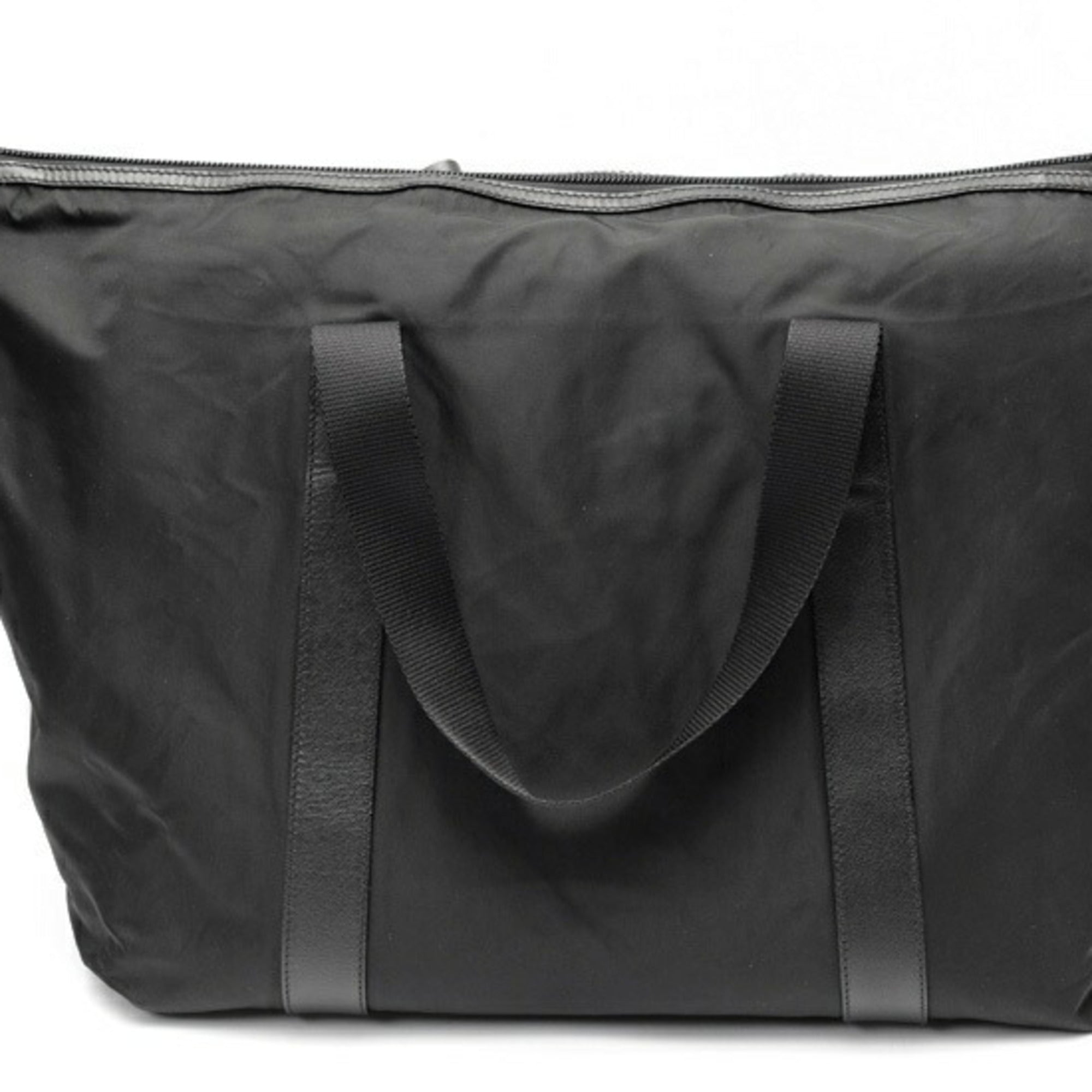 Prada Black Fabric Leather Boston Bag (Pre-Owned)
