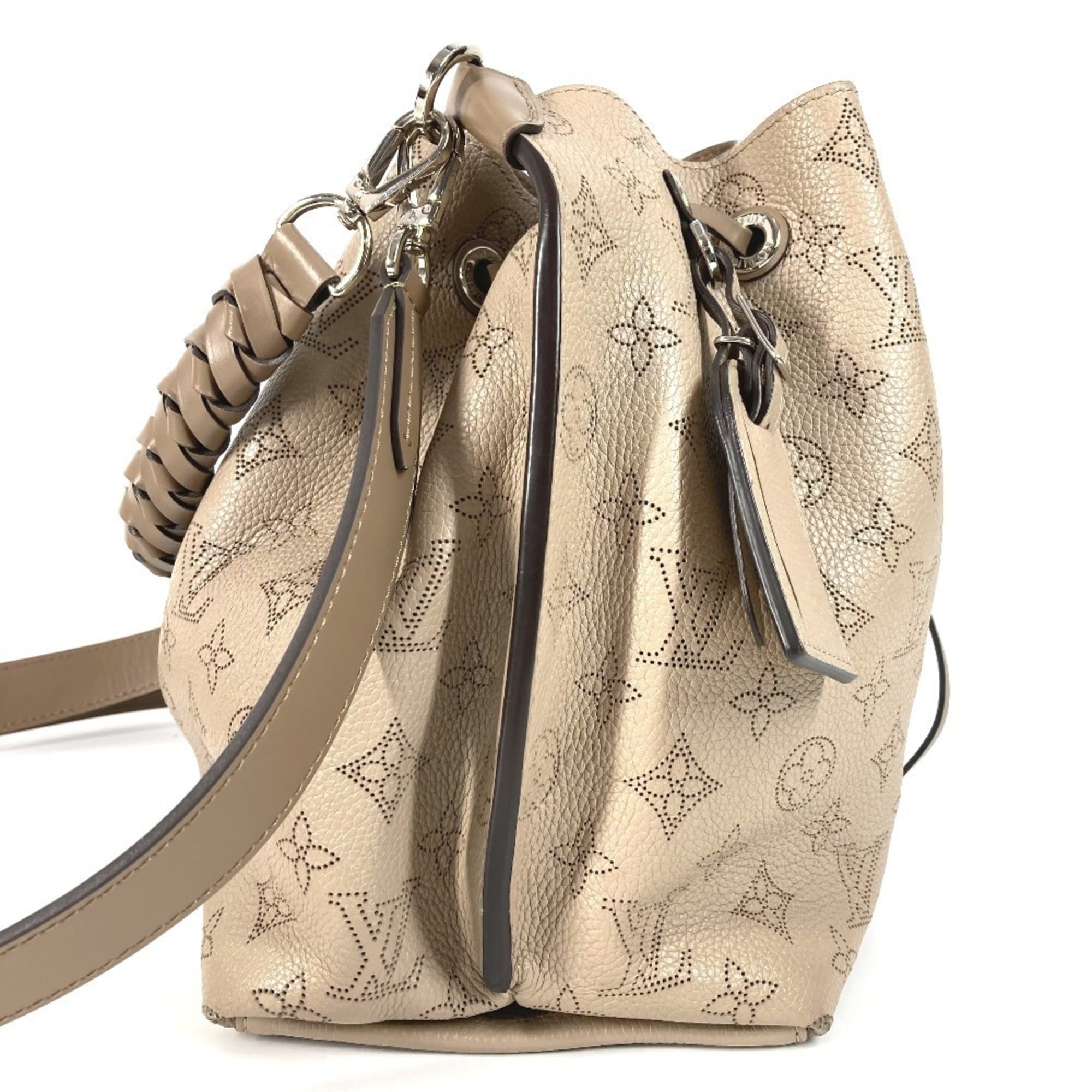 Louis Vuitton Beige Monogram Leather Handbag Shoulder Bag (Pre-Owned)