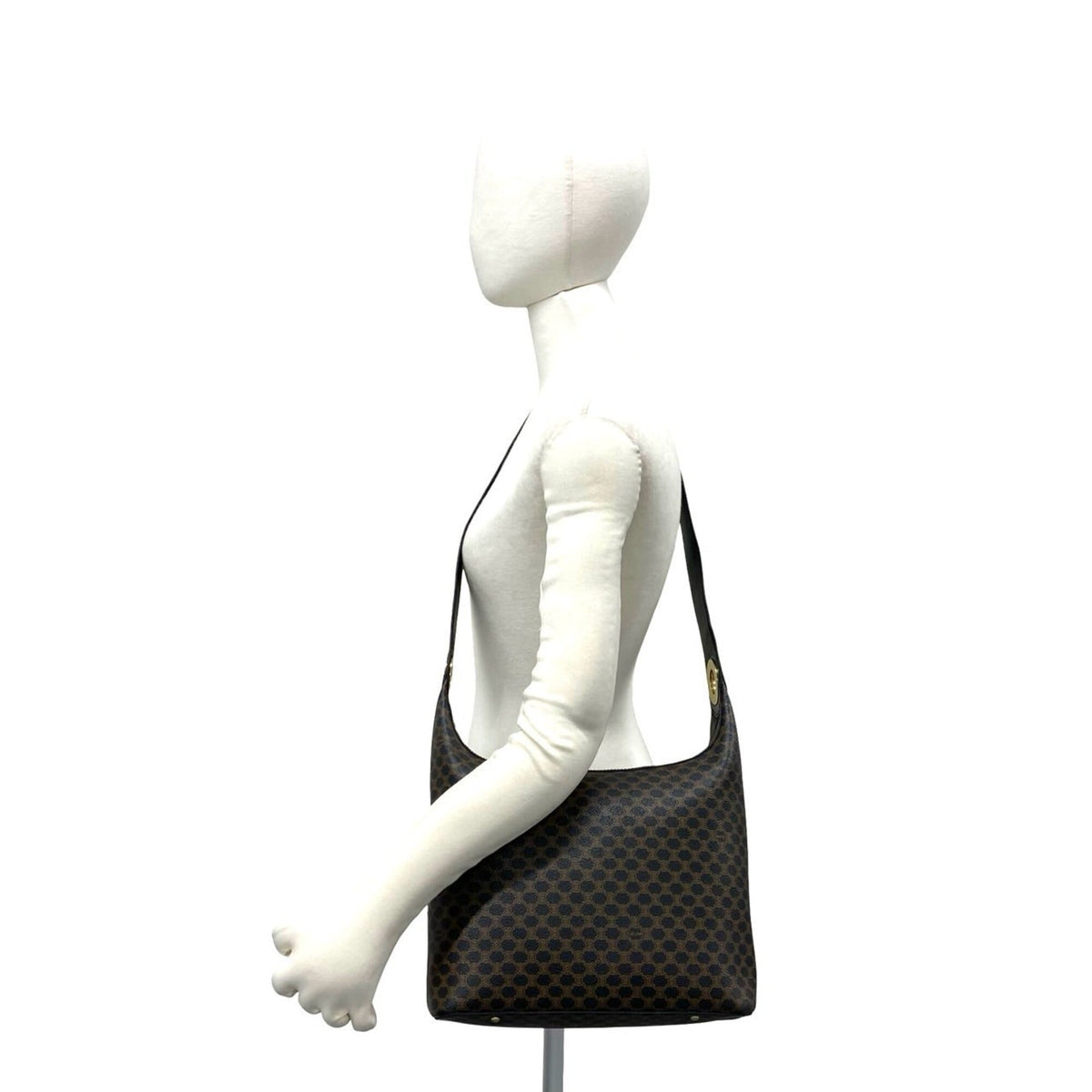 Celine Black Brown Leather Pvc Handbag Shoulder Bag (Pre-Owned)