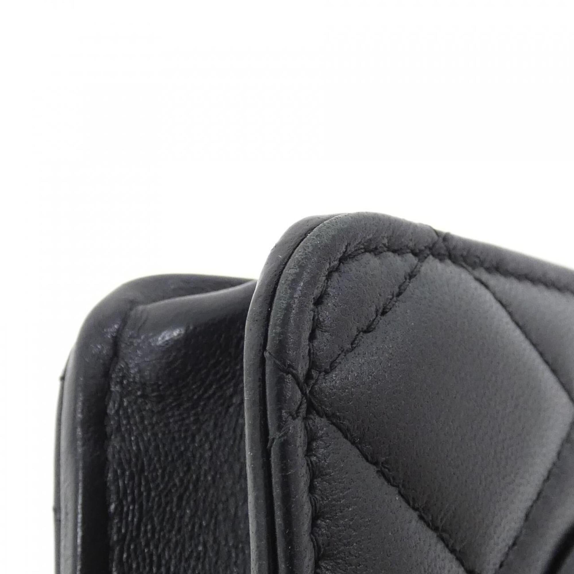 Chanel Black Leather Chain/Shoulder Wallet (Pre-Owned)
