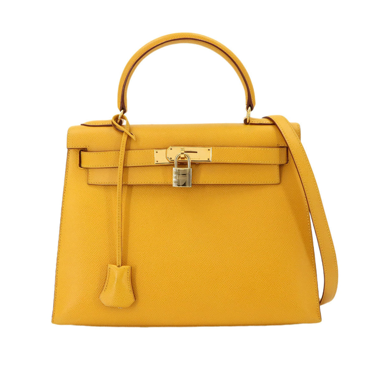 Hermes Jaune Courchevel Leather Handbag (Pre-Owned)