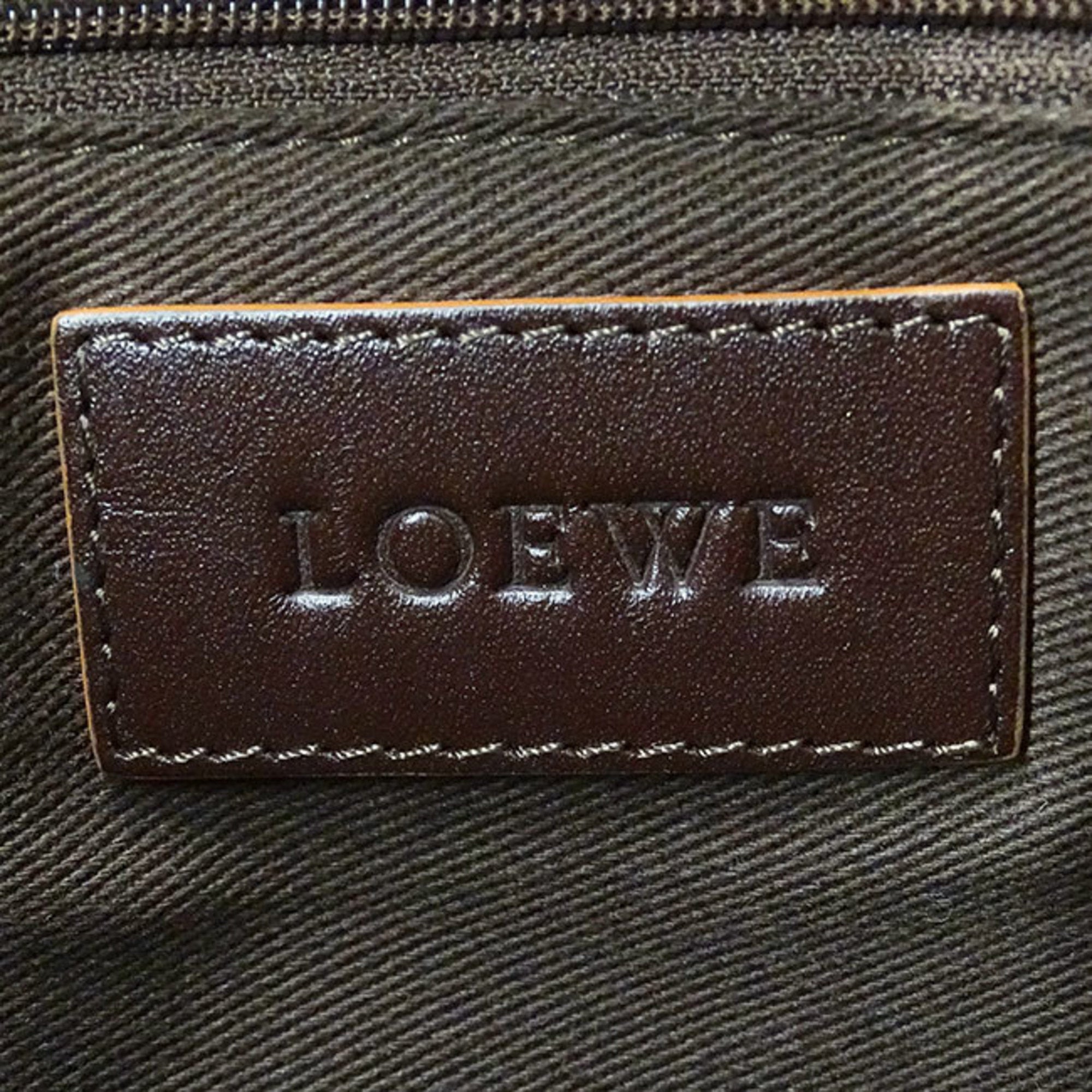 Loewe Brown Orange Pvc Tote Bag (Pre-Owned)
