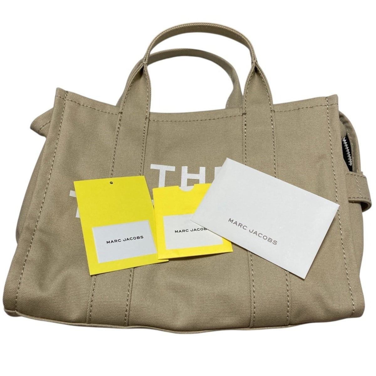 Marc Jacobs Beige Canvas Handbag Tote Bag (Pre-Owned)