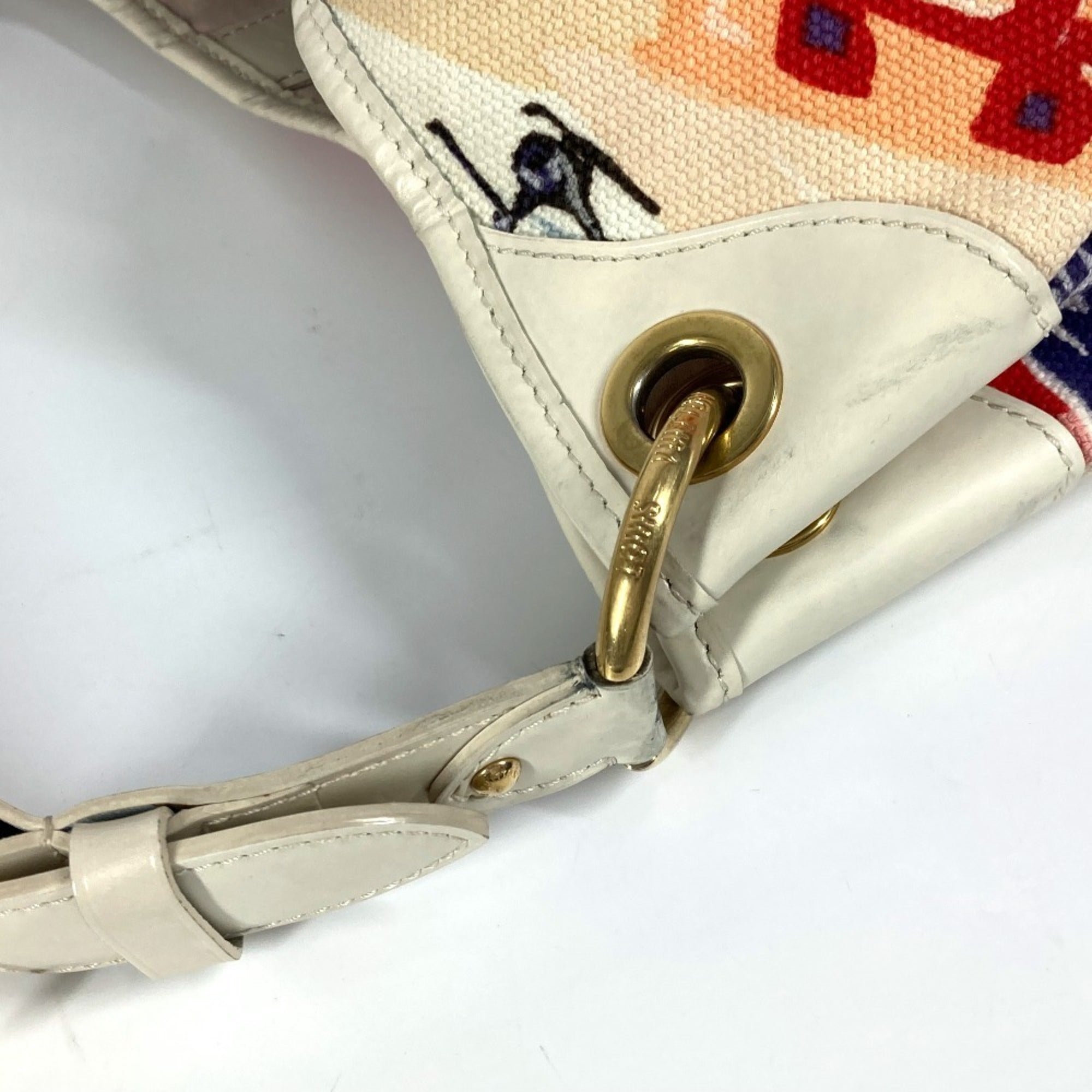 Louis Vuitton Multi-Color Leather Canvas Shoulder Bag (Pre-Owned)