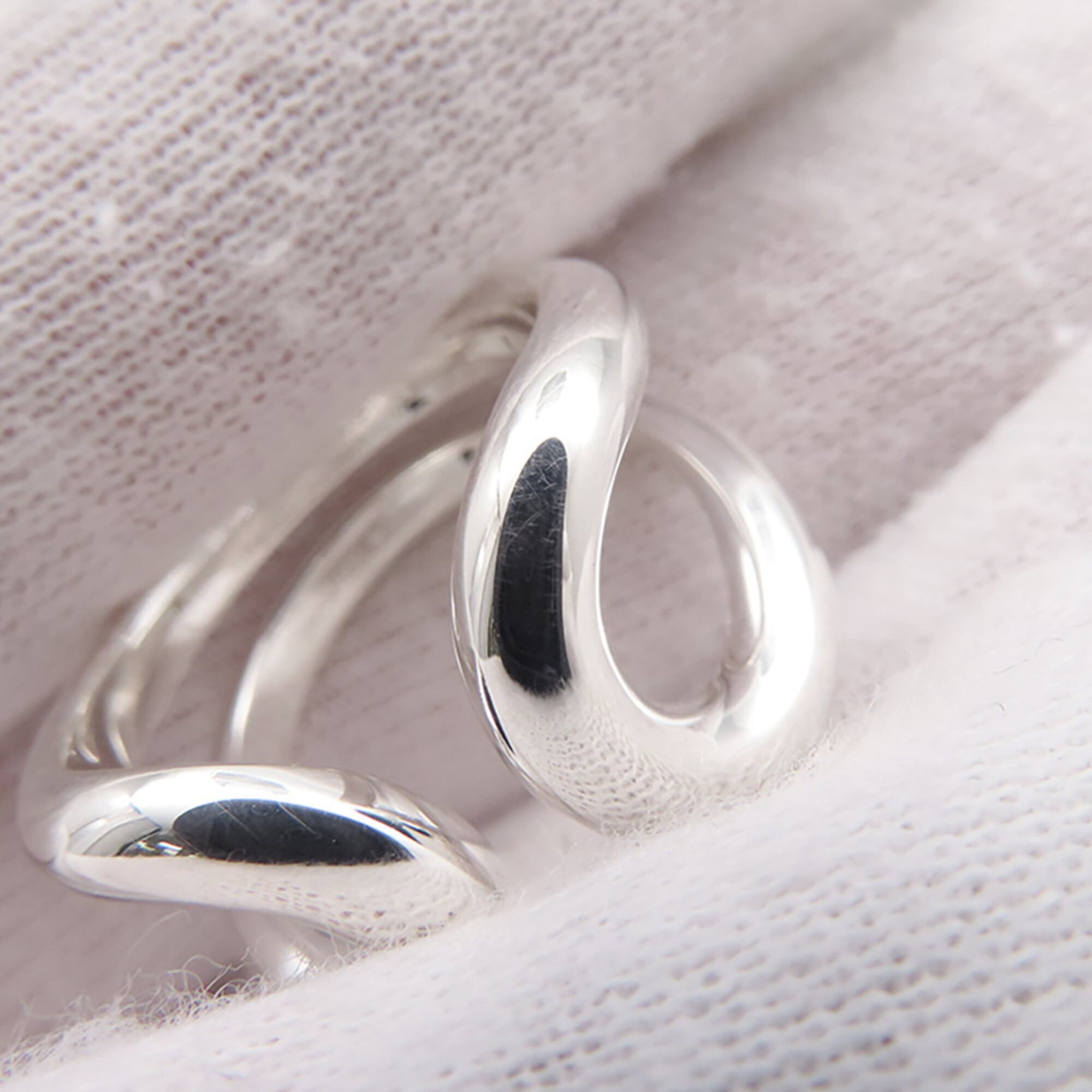 Hermes Silver Silver 925 Band Ring (Pre-Owned)