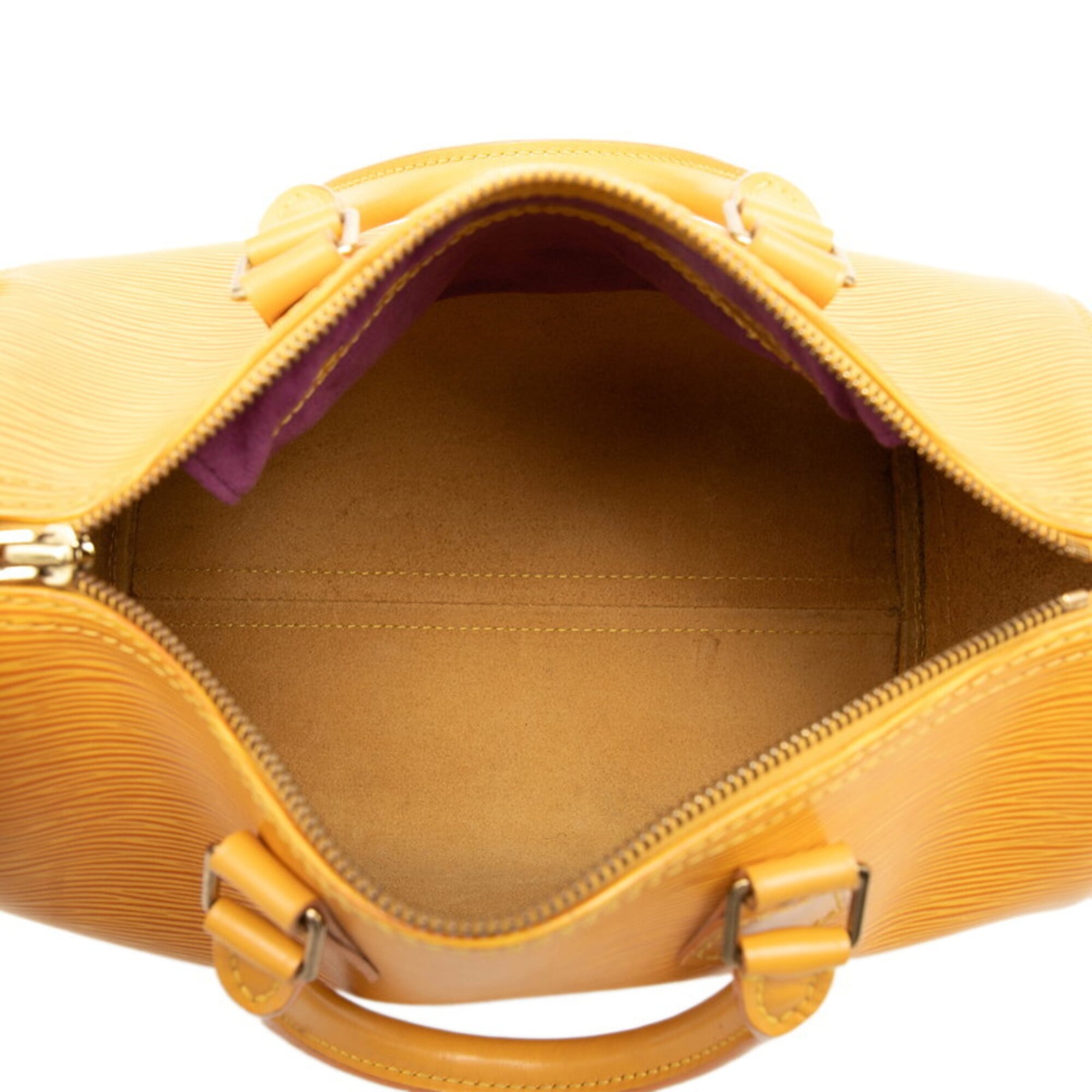 Louis Vuitton Yellow Leather Boston Bag Handbag (Pre-Owned)