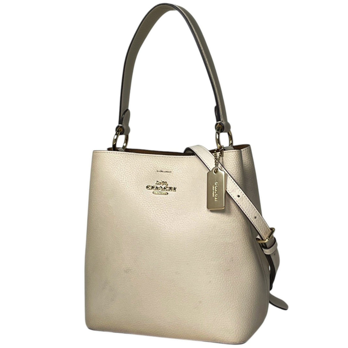 Coach White Leather Handbag (Pre-Owned)