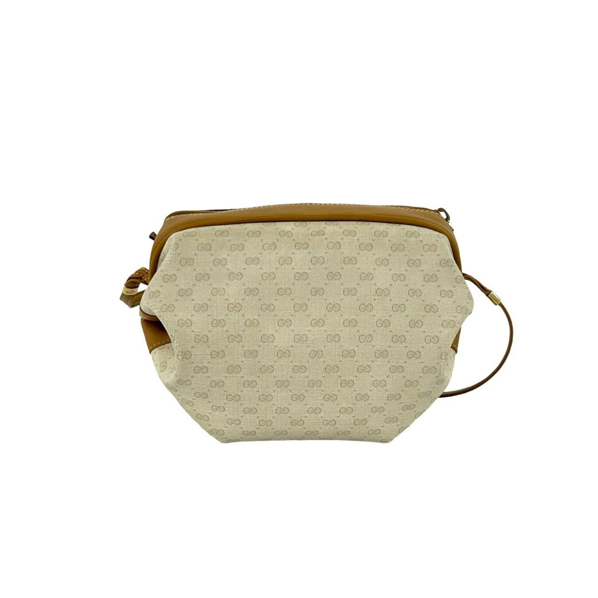 Gucci Brown Ivory Pvc Leather Pochette Shoulder Bag (Pre-Owned)