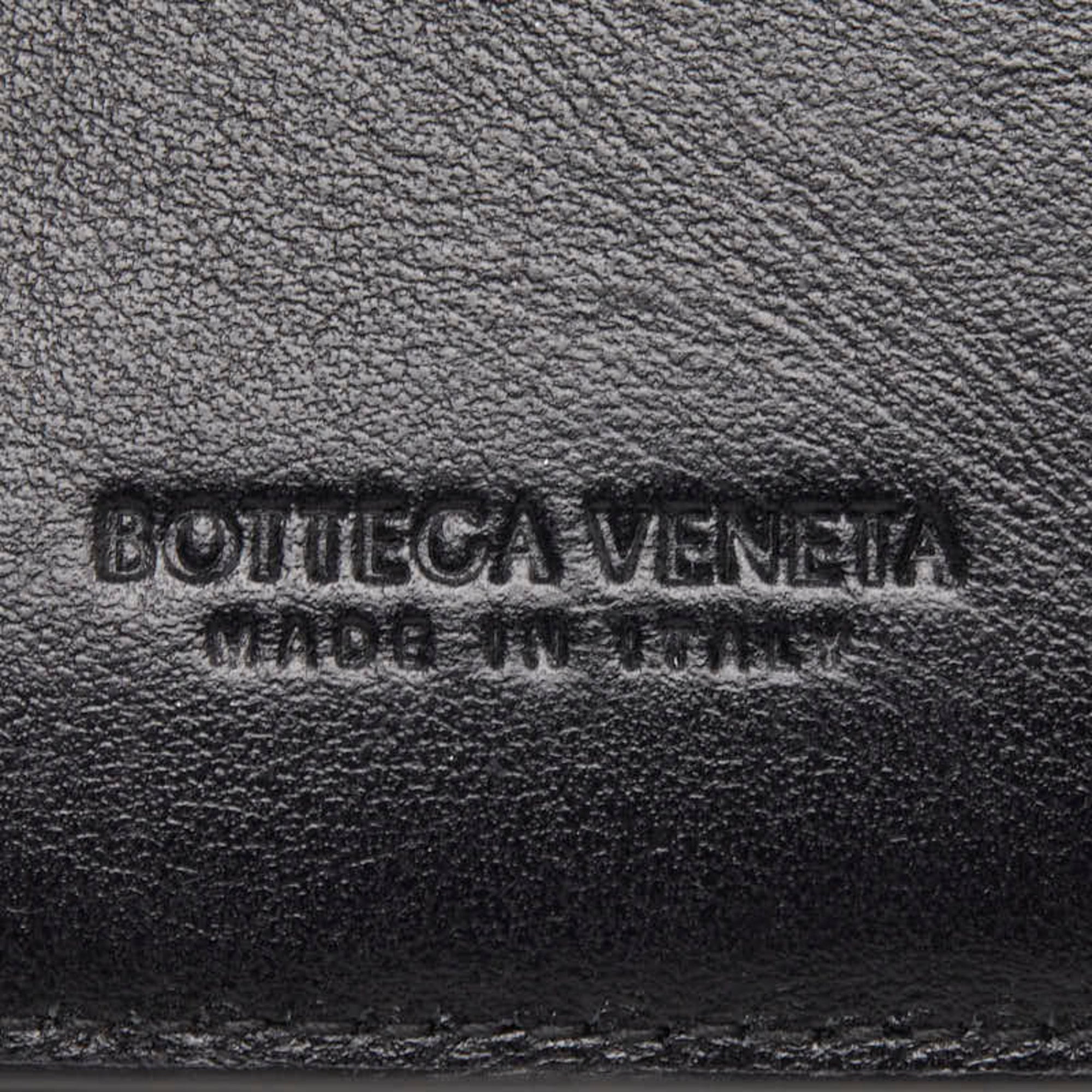 Bottega Veneta Black Leather Wallet (Tri-Fold) (Pre-Owned)