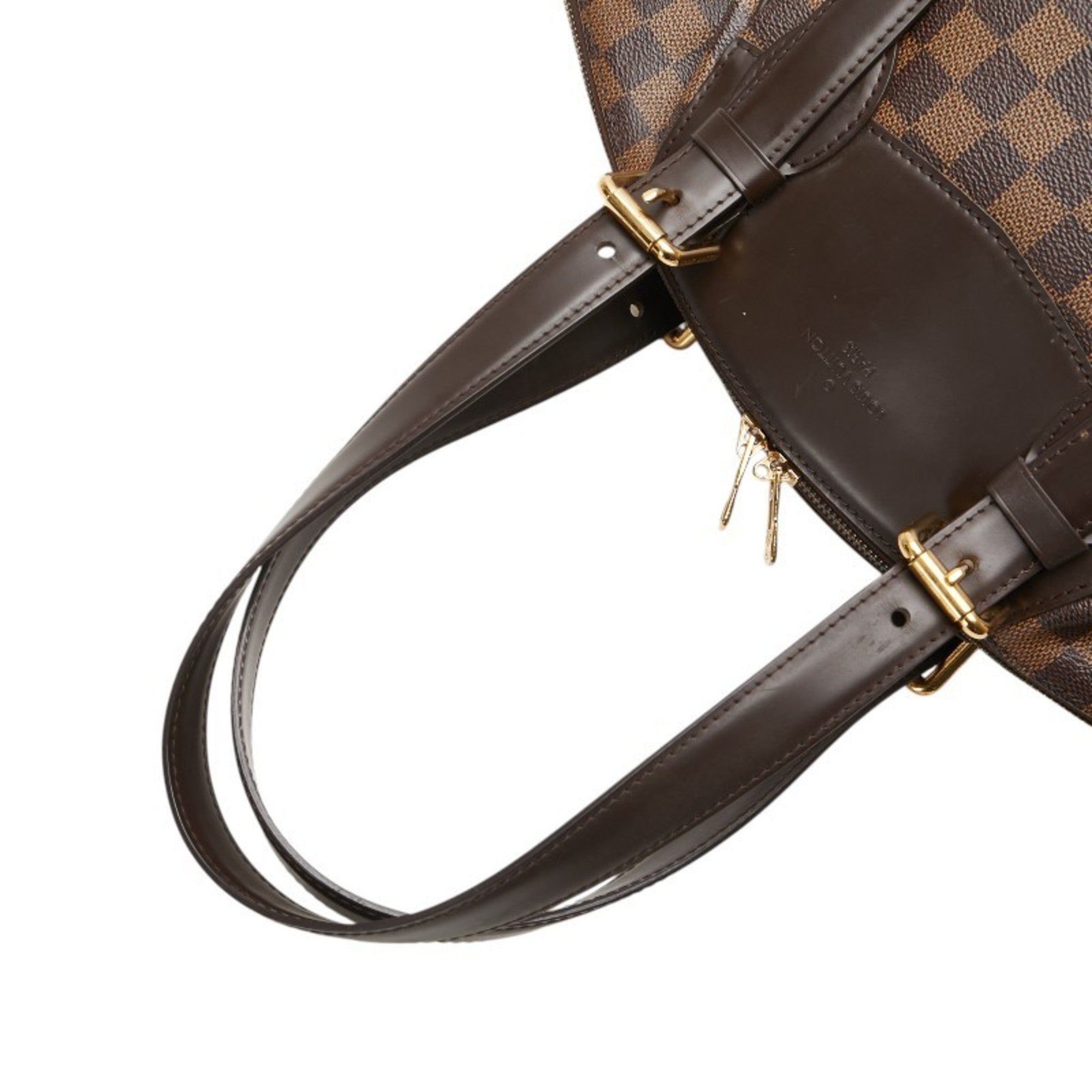 Louis Vuitton Damier Brown Pvc Leather Handbag (Pre-Owned)