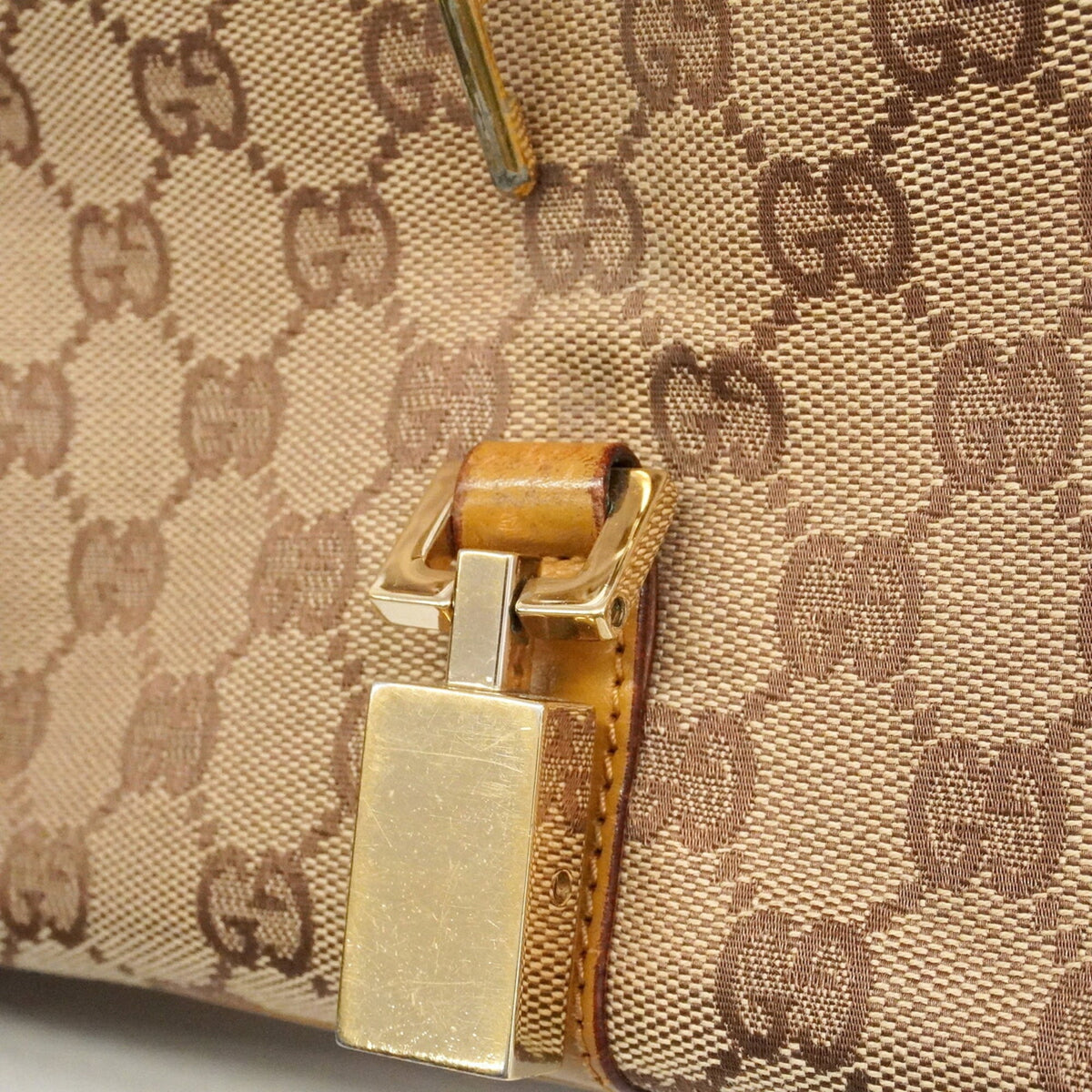 Gucci Brown Canvas Handbag (Pre-Owned)