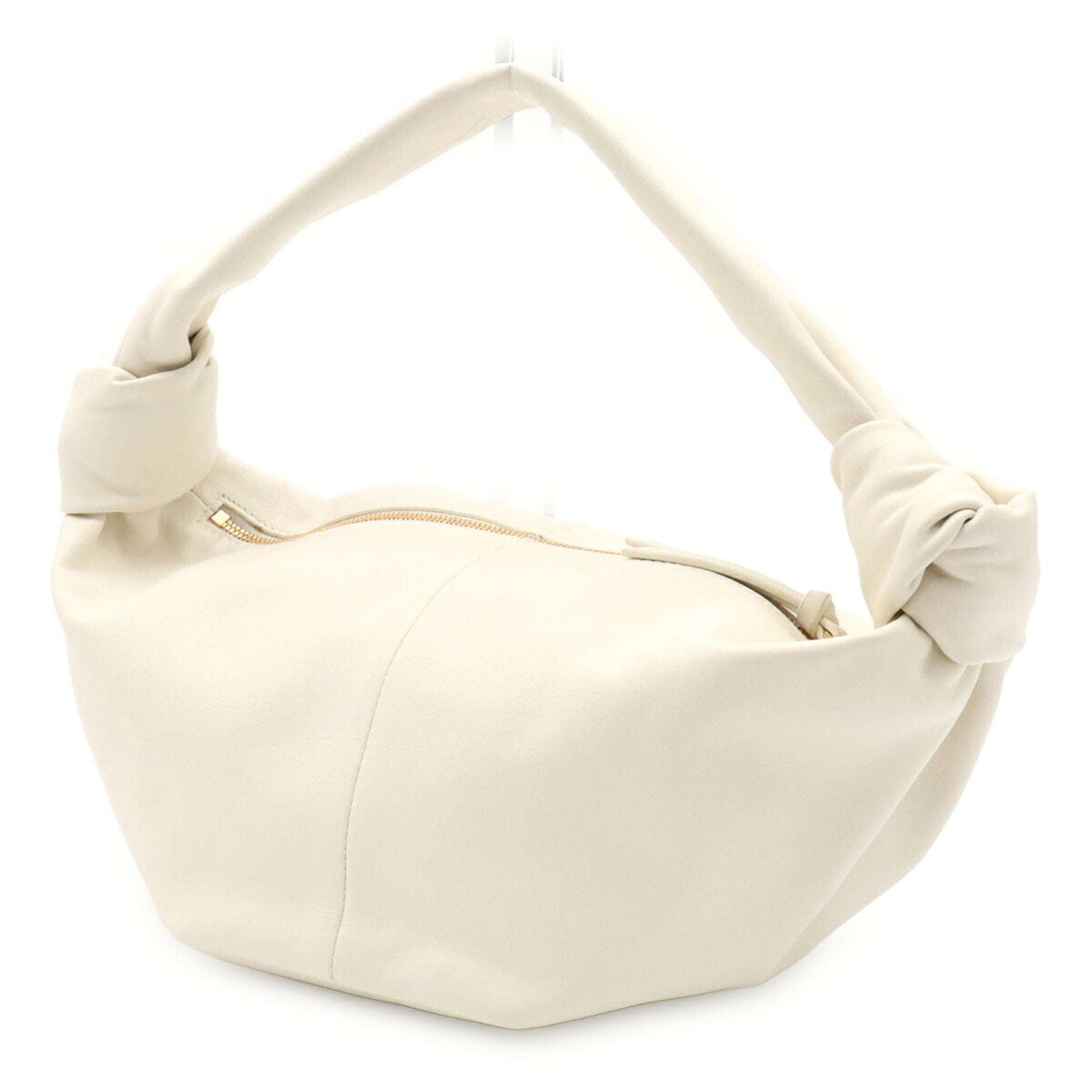 Bottega Veneta White Leather Handbag (Pre-Owned)