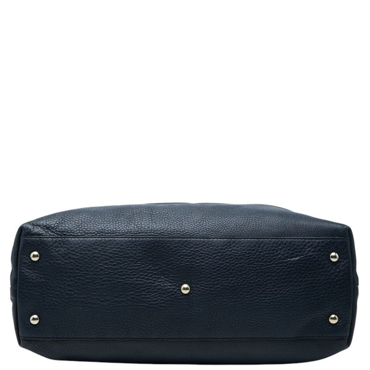 Gucci Navy Leather Shoulder Bag Tote Bag (Pre-Owned)