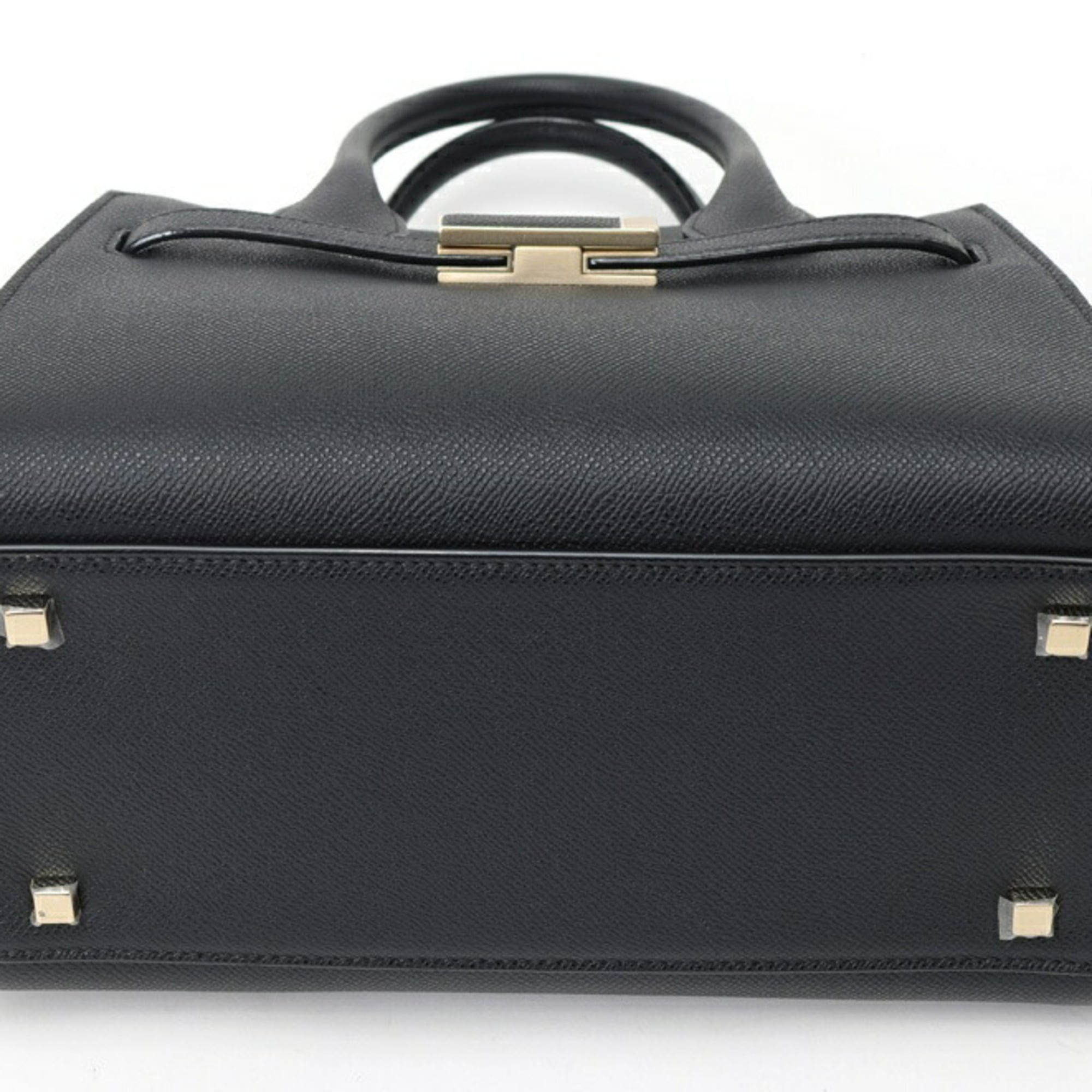 Valextra Black Leather Shoulder Bag (Pre-Owned)