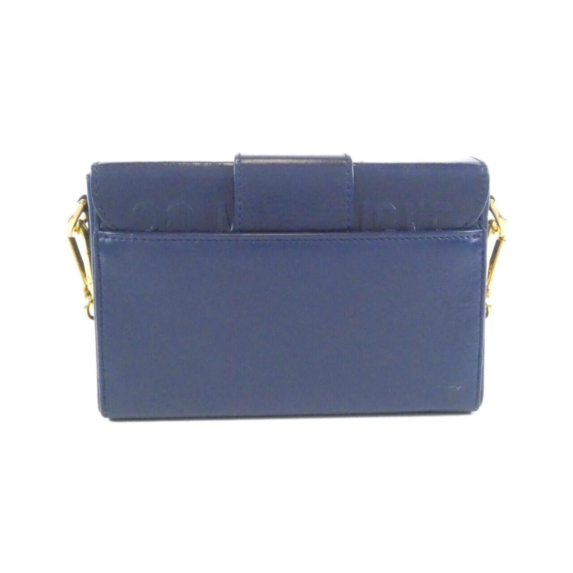 Christian Dior Blue Leather Shoulder Bag (Pre-Owned)