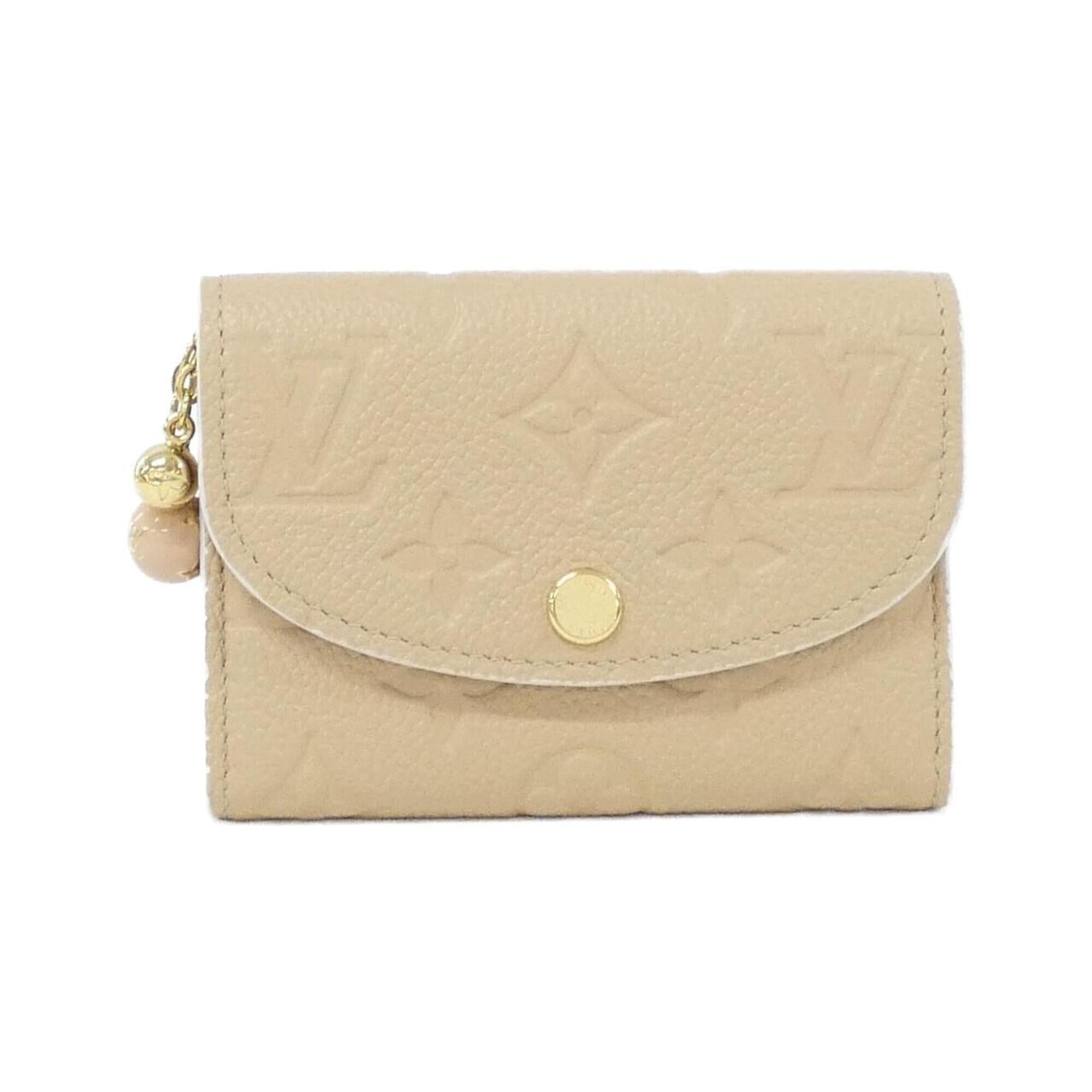 Louis Vuitton Beige Leather Coin Purse/Coin Case (Pre-Owned)