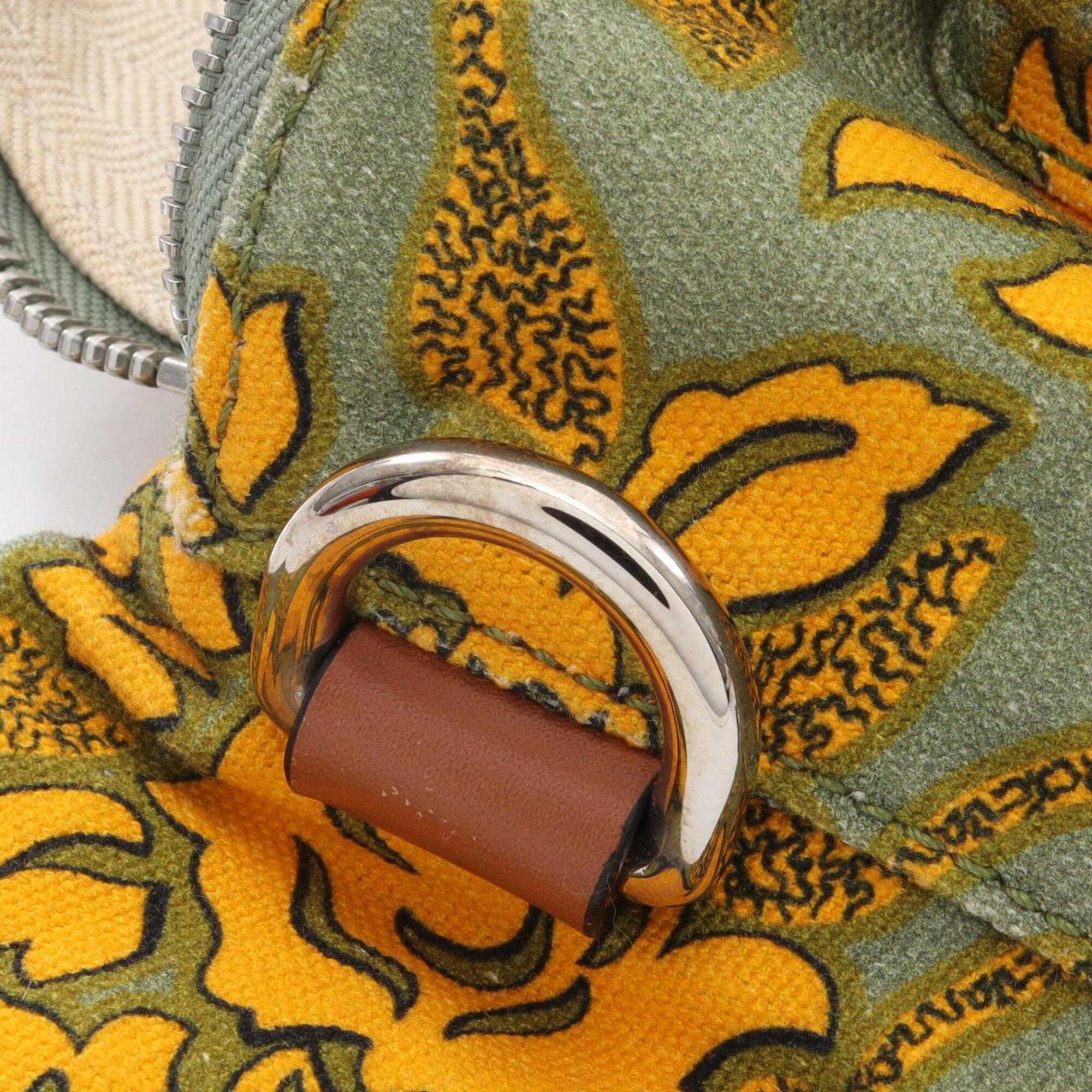 Loewe Green Multi-Color Yellow Canvas Fanny Pack (Pre-Owned)