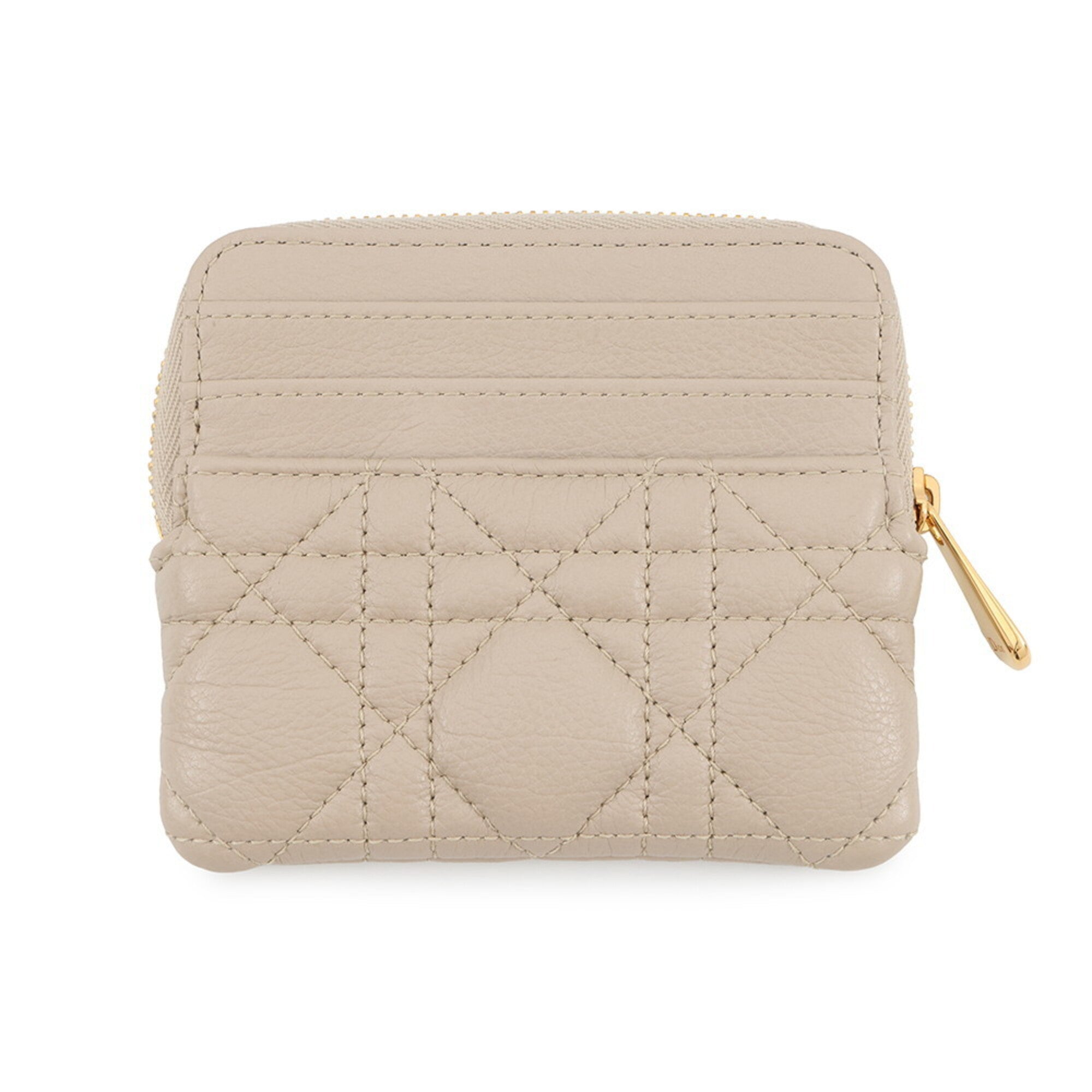 Christian Dior Beige Leather Coin Purse/Coin Case (Pre-Owned)