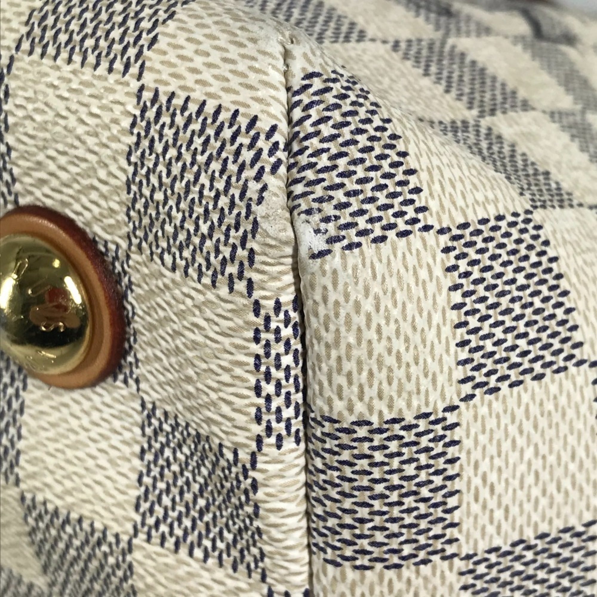 Louis Vuitton Damier Azur White Damier Azur Shoulder Bag Tote Bag (Pre-Owned)