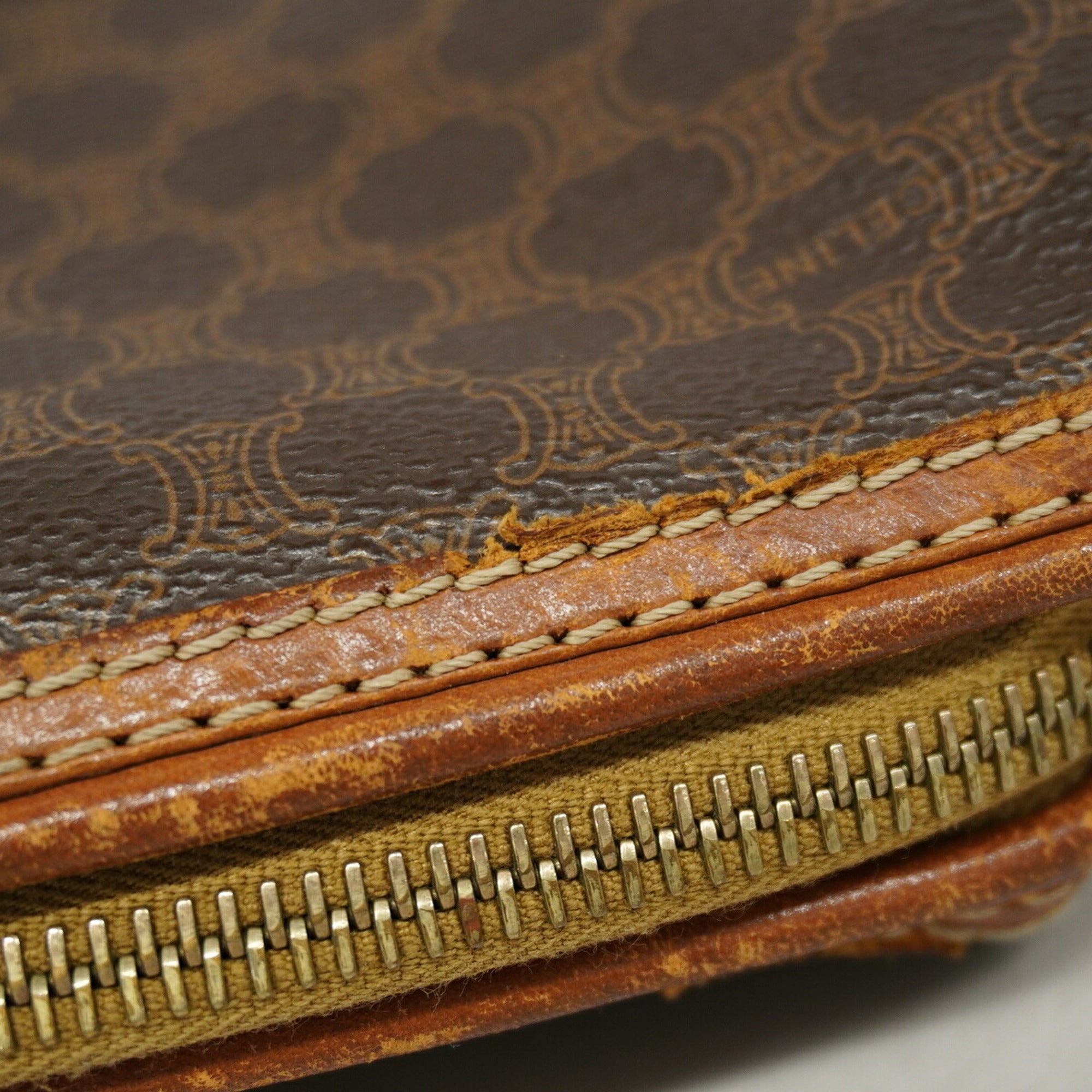 Celine Brown Pvc Pouch (Pre-Owned)