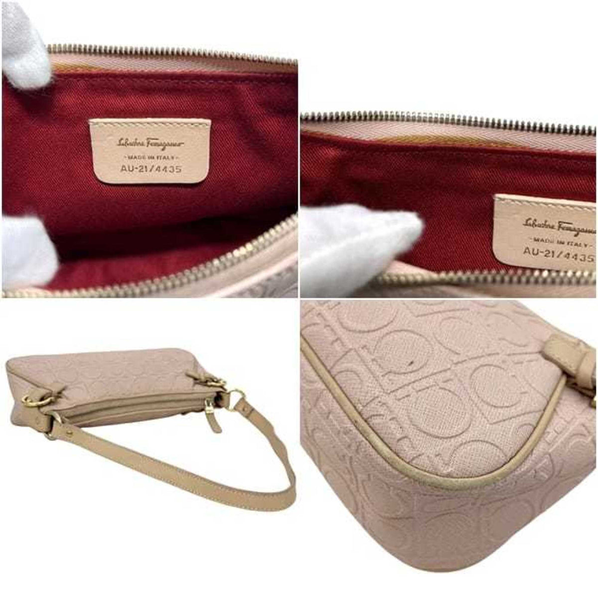 Salvatore Ferragamo Pink Leather Pouch (Pre-Owned)