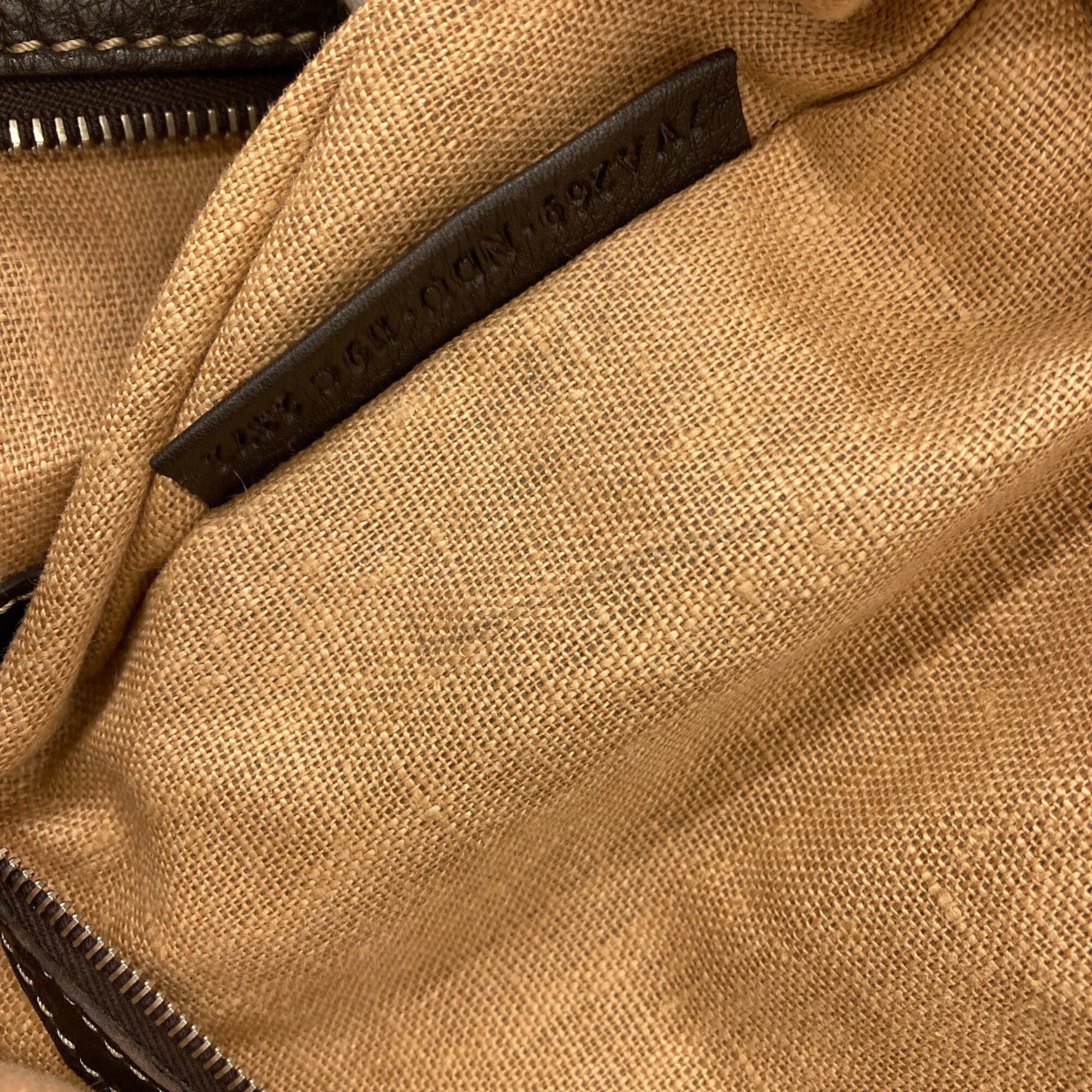 Fendi Selleria Dark Brown Leather Handbag (Pre-Owned)