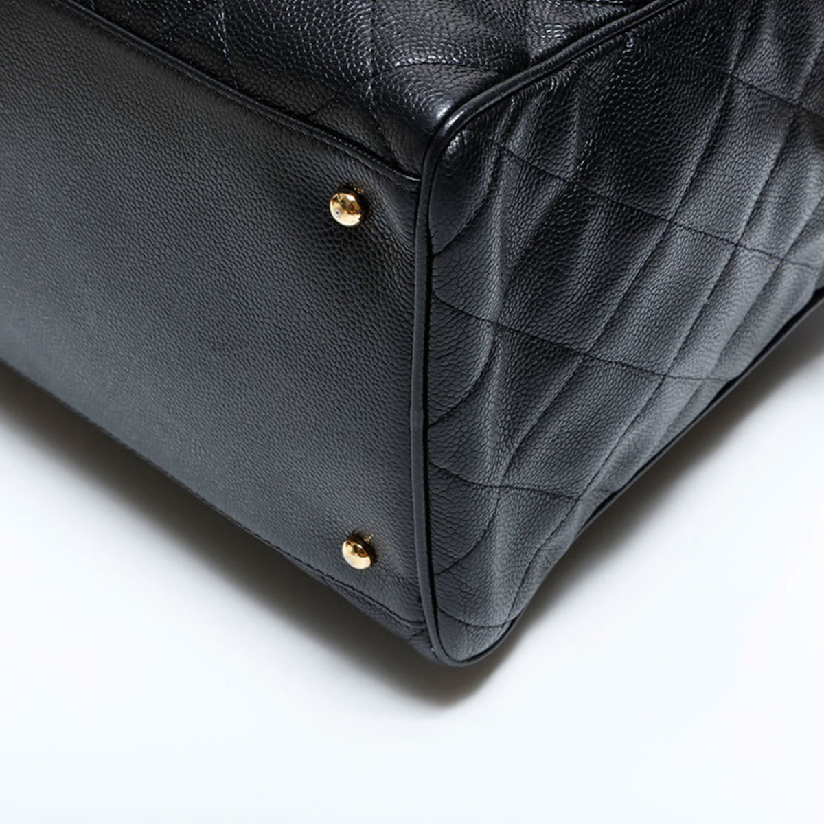 Chanel Matelasse Black Grained Calfskin Boston Bag (Pre-Owned)