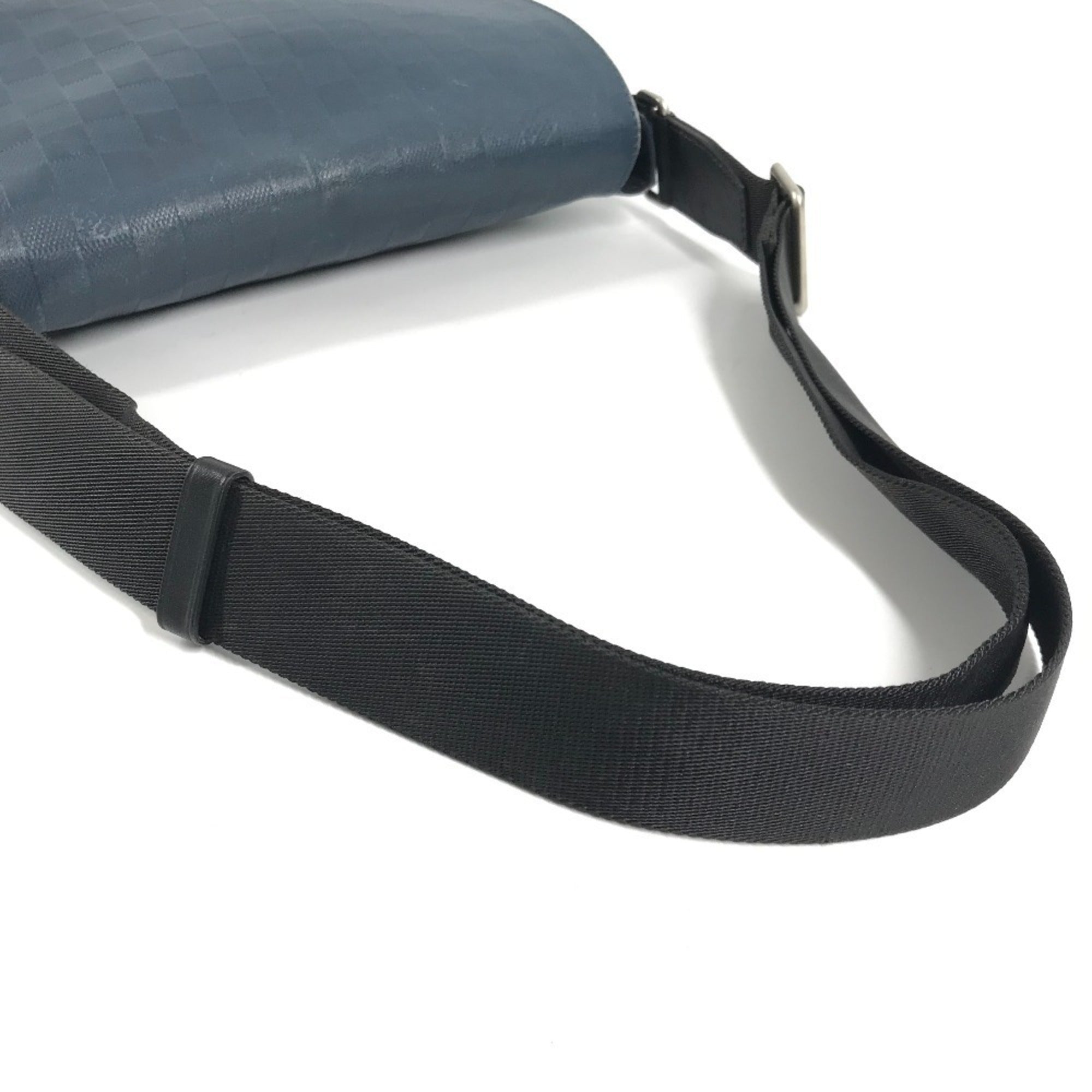 Louis Vuitton Black Blue Damier Infini Messenger Bag Shoulder Bag (Pre-Owned)