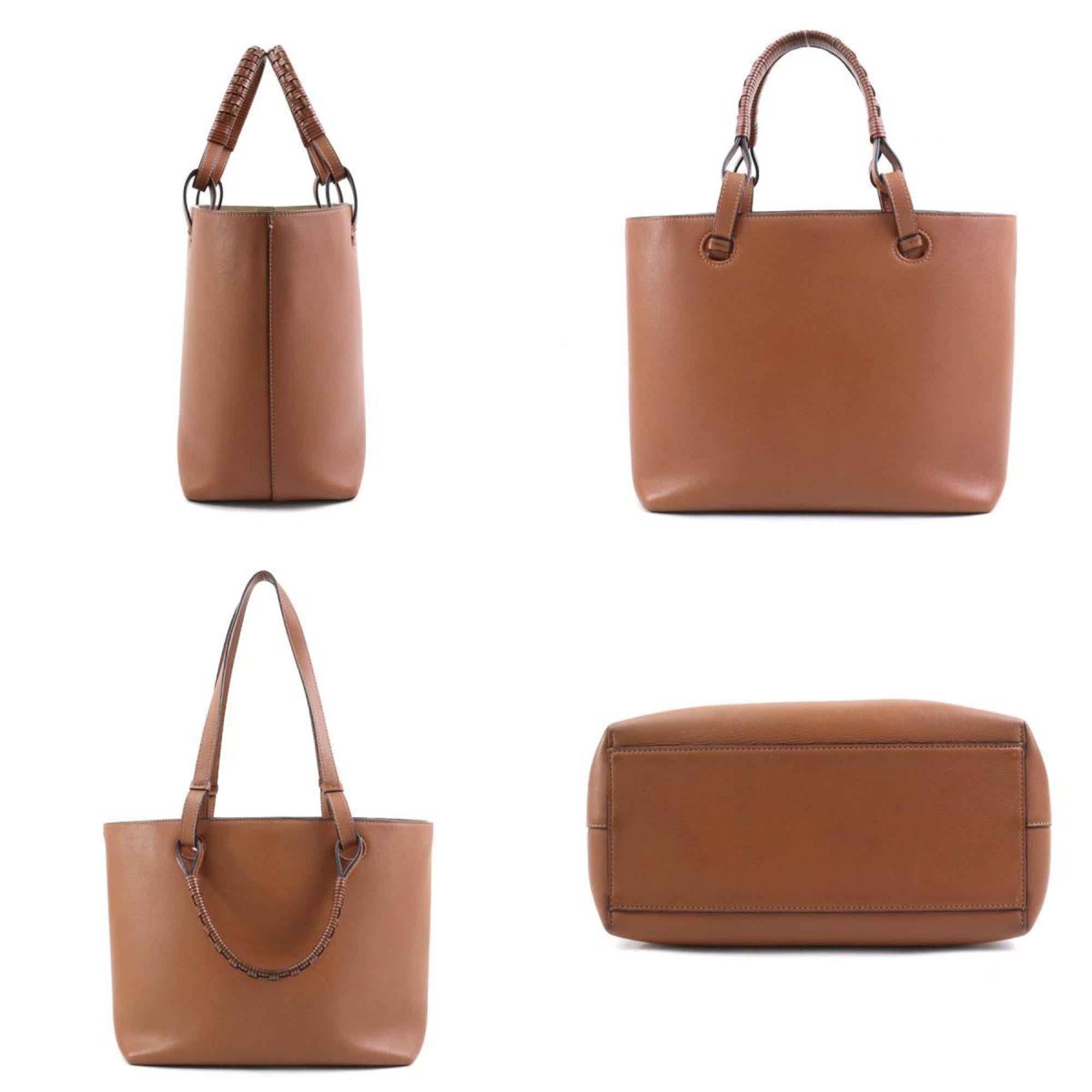Loewe Brown Leather Handbag Shoulder Bag (Pre-Owned)