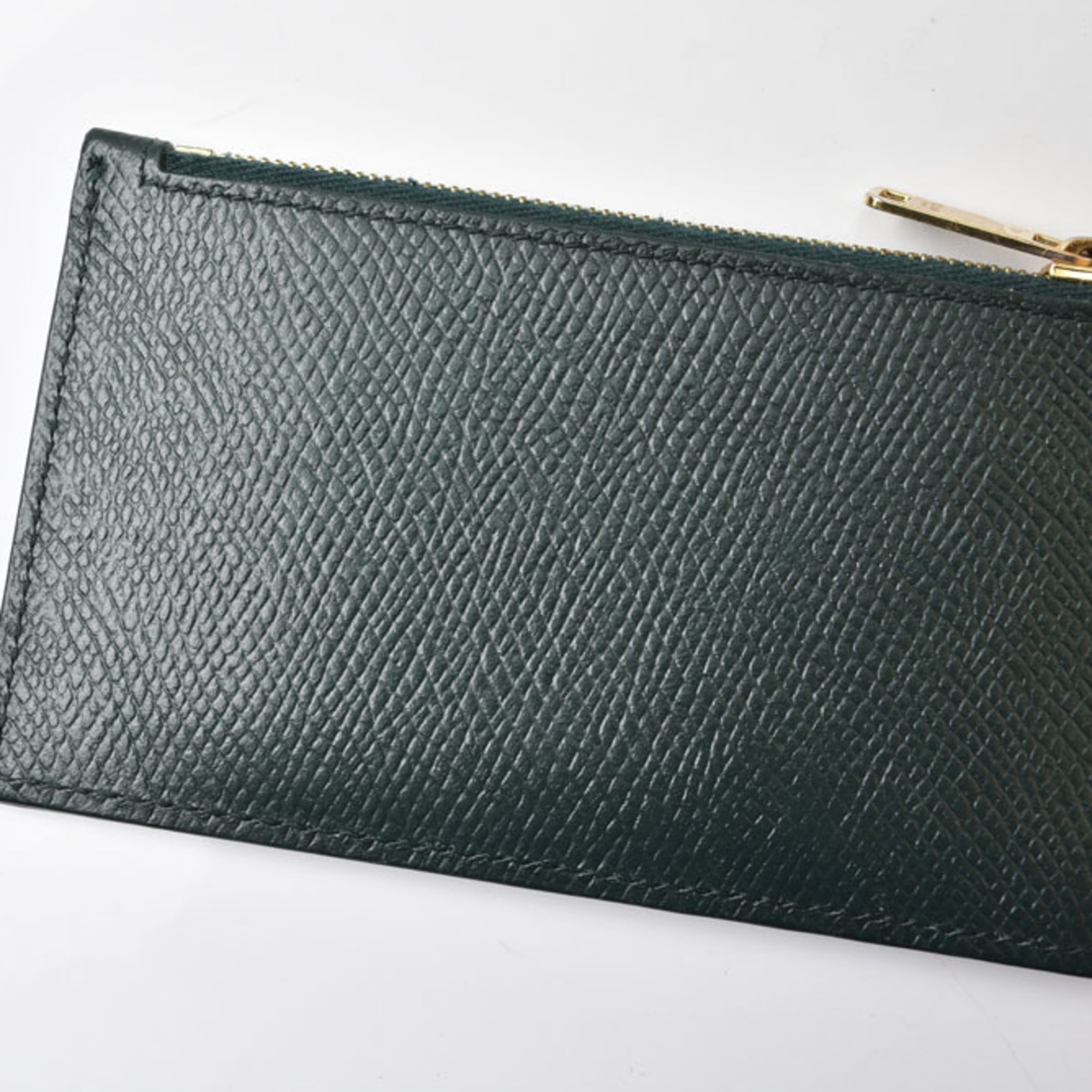 Celine Green Leather Coin Purse/Coin Case (Pre-Owned)