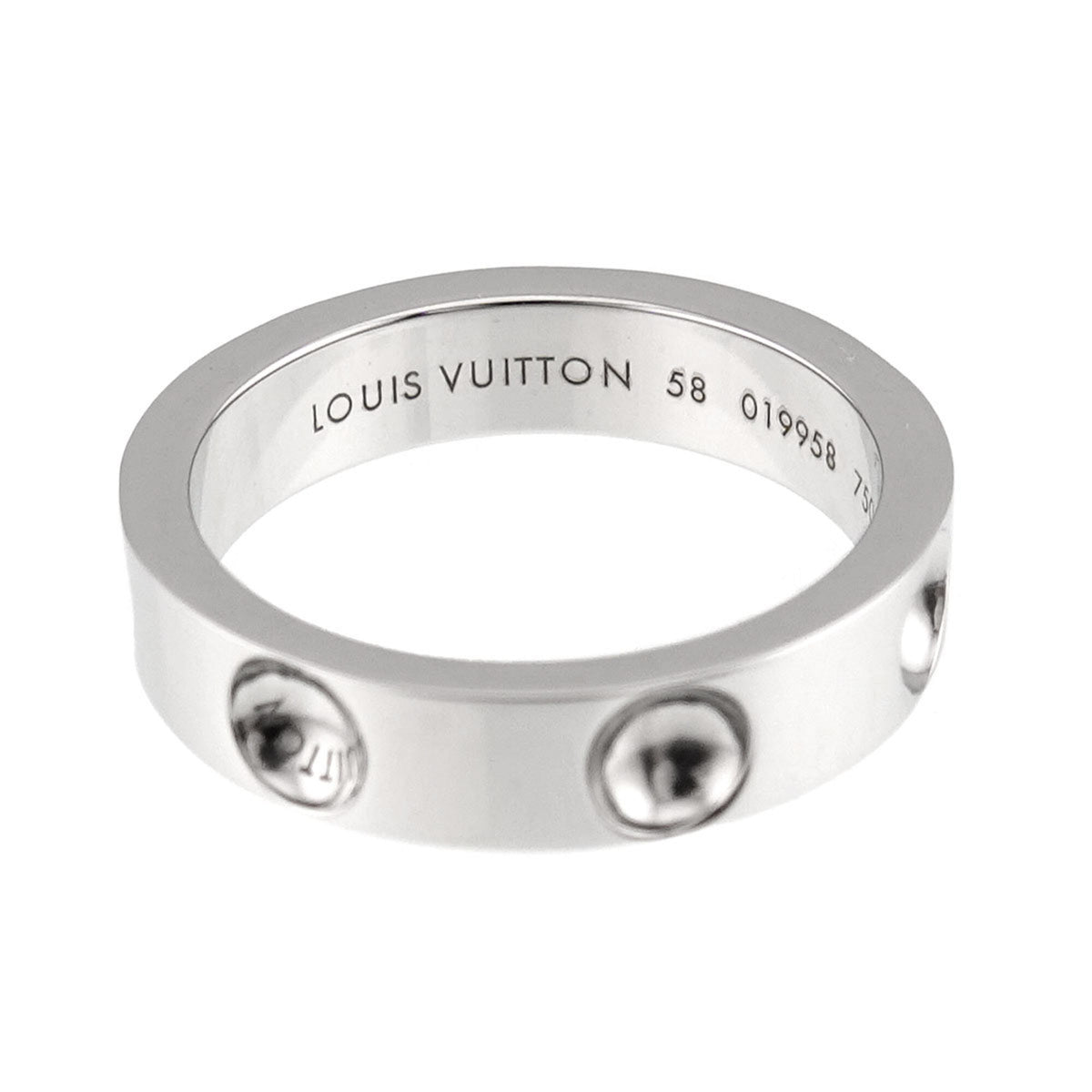 Louis Vuitton White Gold (18K) Band Ring (Pre-Owned)