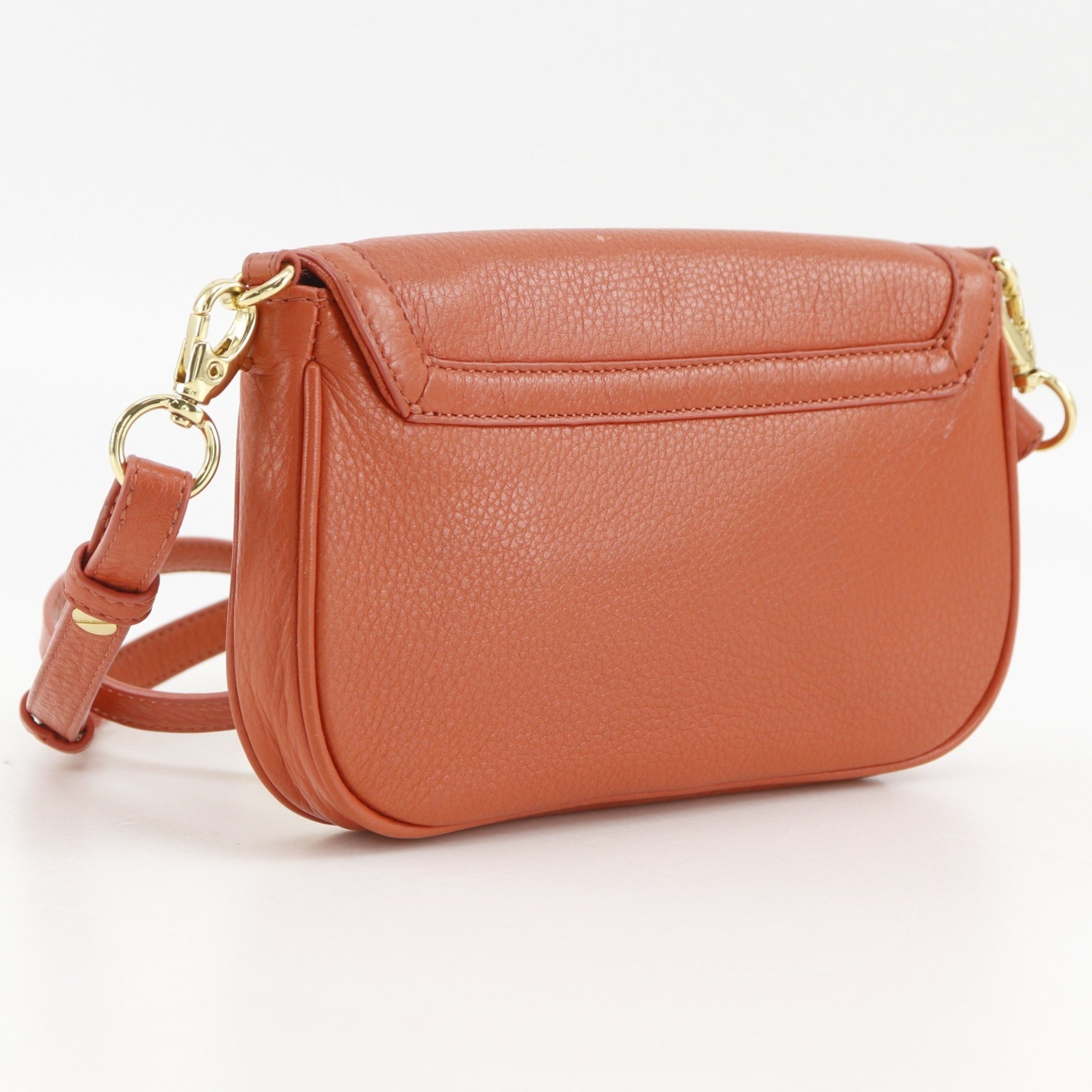 Tory Burch Orange Leather Shoulder Bag (Pre-Owned)