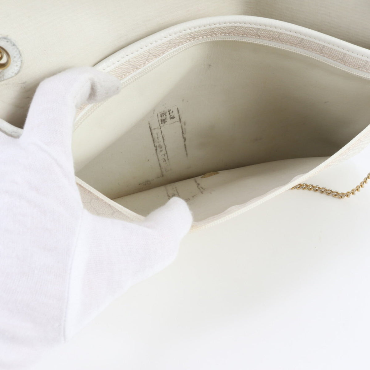 Christian Dior Beige Leather Coated Canvas Shoulder Bag Tote Bag (Pre-Owned)